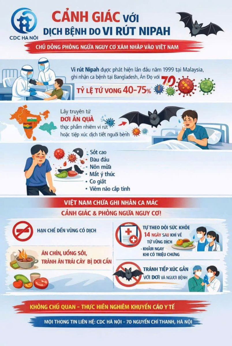 Tăng cường công tác phòng, chống bệnh do vi rút Nipah gây ra