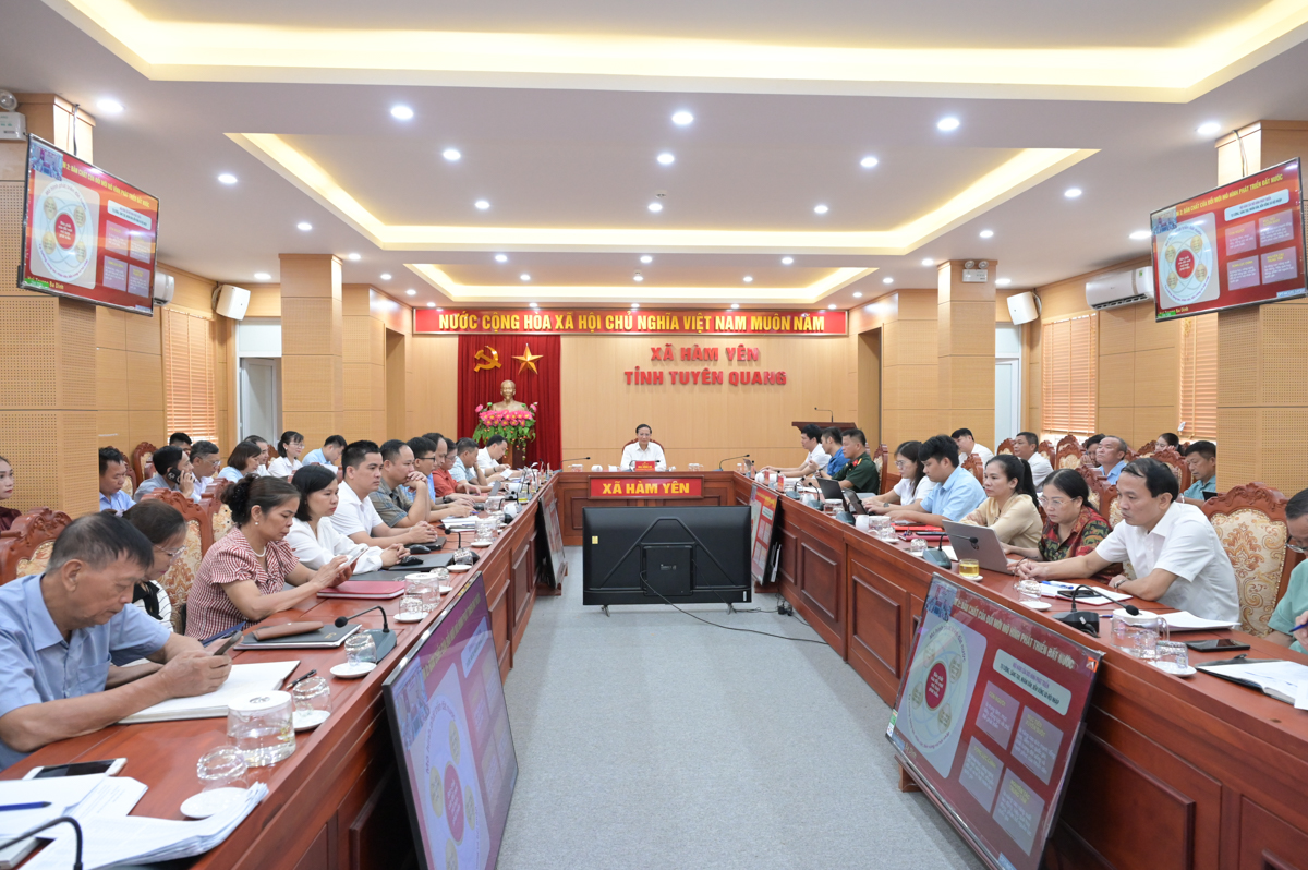 Xã Hàm Yên tham gia học tập Nghị quyết Trung ương 3, khóa XIV