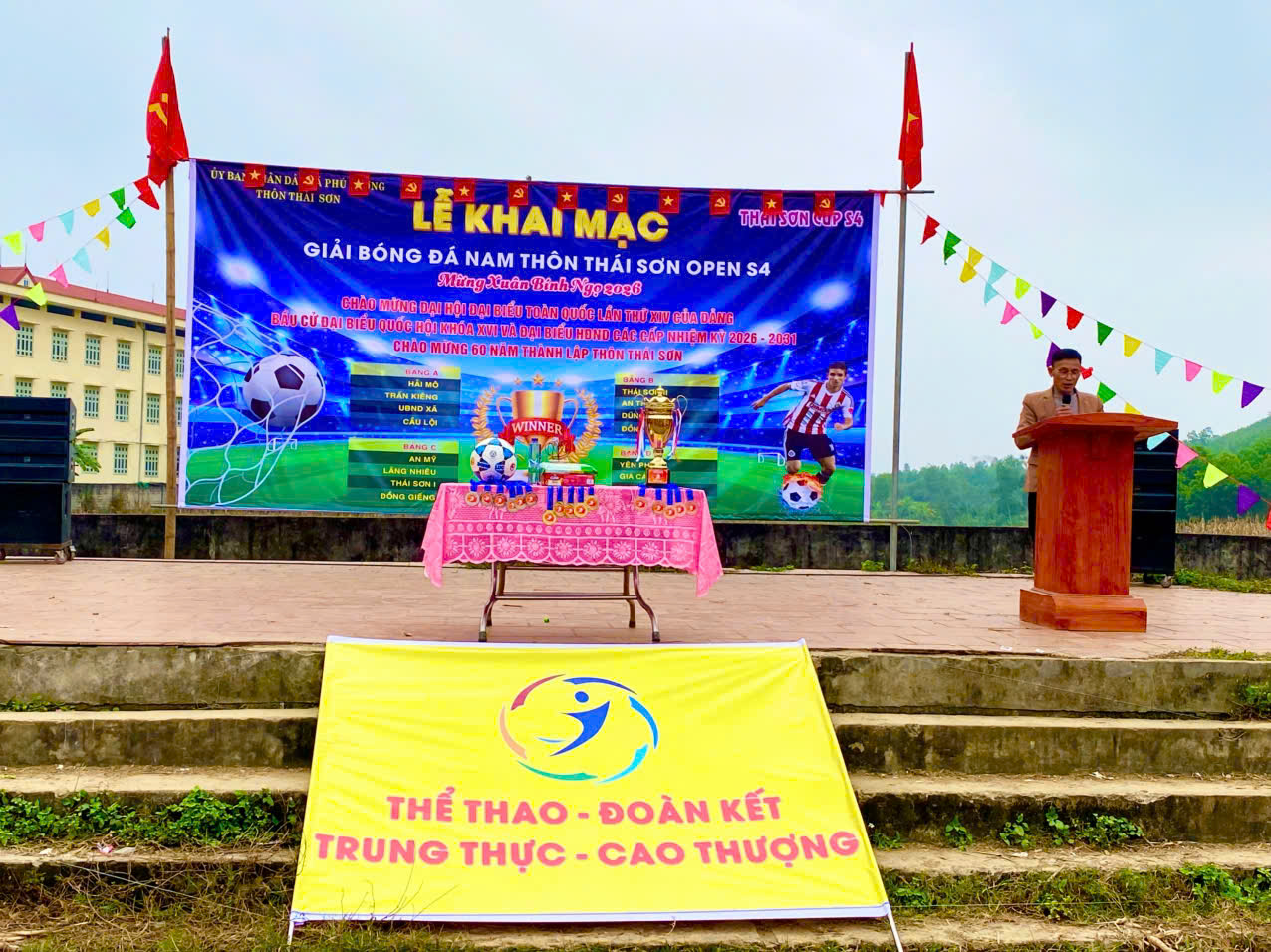 KHAI MẠC GIẢI BÓNG ĐÁ NAM THÔN THÁI SƠN OPEN S4 – MỪNG ĐẢNG, MỪNG XUÂN BÍNH NGỌ 2026