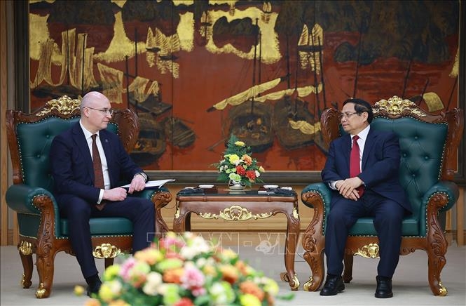Thủ tướng Phạm Minh Chính tiếp Tổng Giám đốc Hãng thông tấn TASS của Liên bang Nga