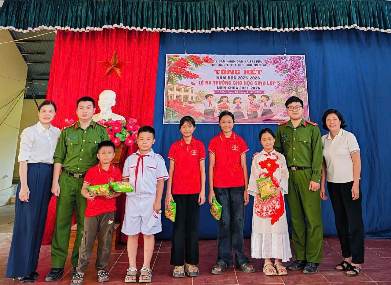 CÔNG AN XÃ TRI PHÚ TÍCH CỰC TUYÊN TRUYỀN, GIÁO DỤC KỸ NĂNG PHÒNG, CHỐNG TAI NẠN THƯƠNG TÍCH VÀ ĐUỐI NƯỚC CHO HỌC SINH