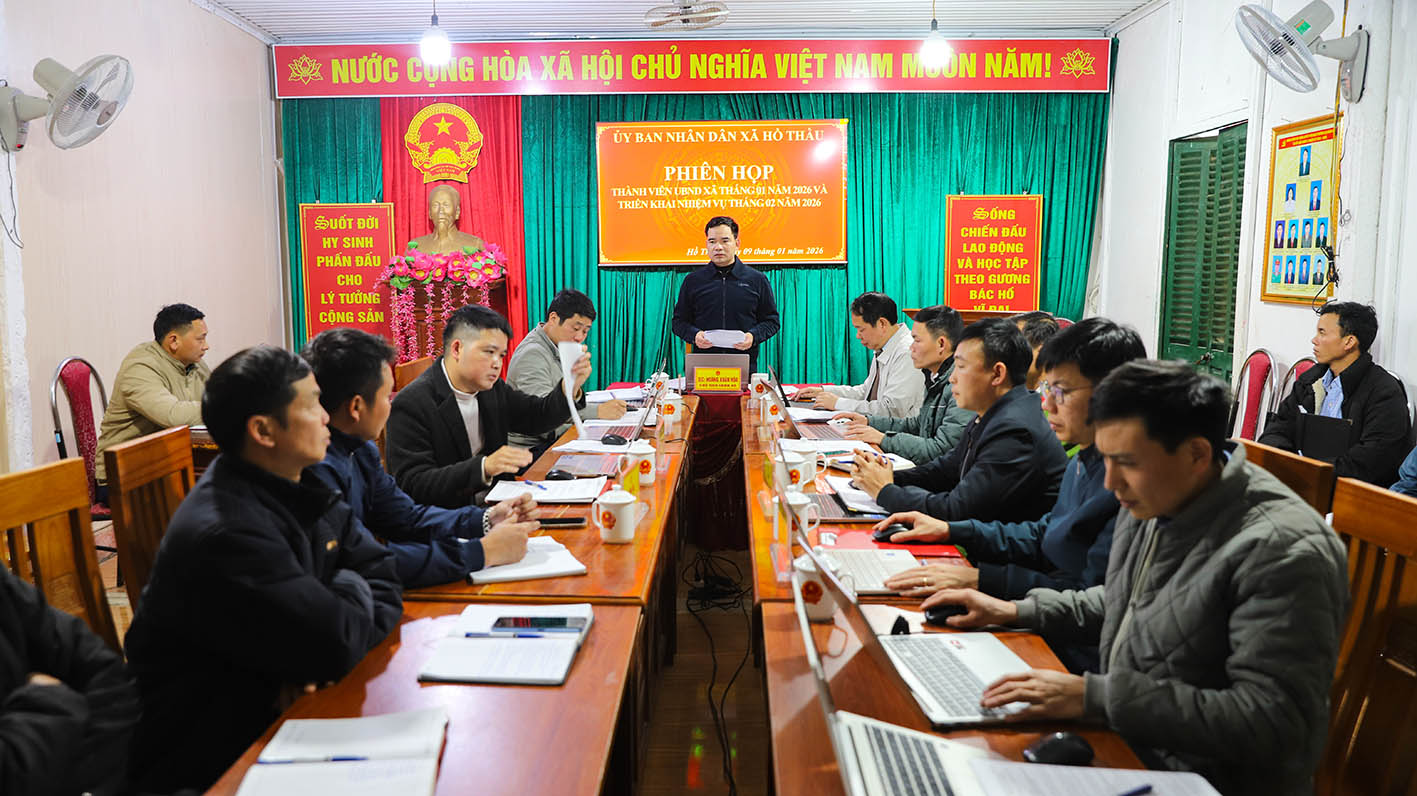 Ủy ban nhân dân xã Hồ Thầu, phiên họp tháng 01 năm 2026