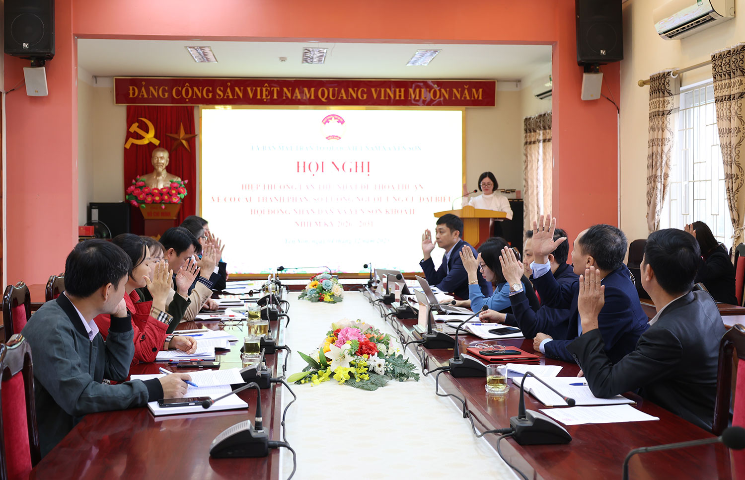 Hội nghị hiệp thương lần thứ nhất để thoả thuận về cơ cấu, thành phần, số lượng người ứng cử đại biểu Hội đồng nhân dân xã khoá II, nhiệm kỳ 2026 - 2031