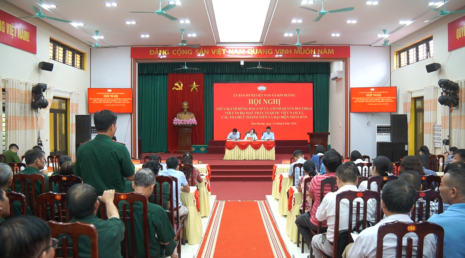 Xã Sơn Dương tổ chức Hội nghị đối thoại giữa người đứng đầu cấp ủy, chính quyền với MTTQ và Nhân dân