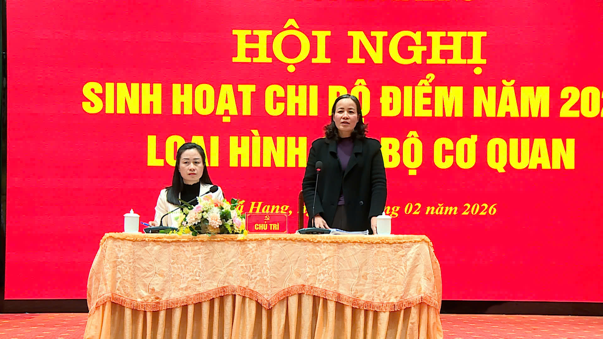 Đảng ủy xã Nà Hang tổ chức sinh hoạt chi bộ điểm loại hình chi bộ cơ quan năm 2026