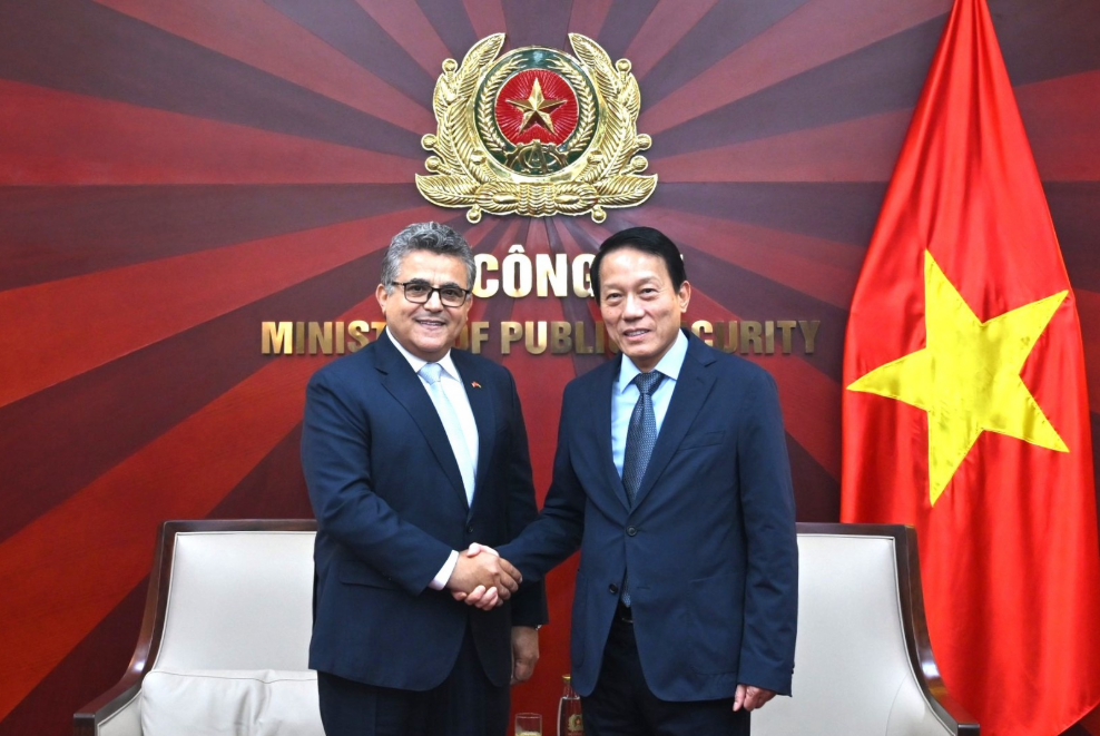BỘ TRƯỞNG LƯƠNG TAM QUANG TIẾP ĐẠI SỨ PALESTINE