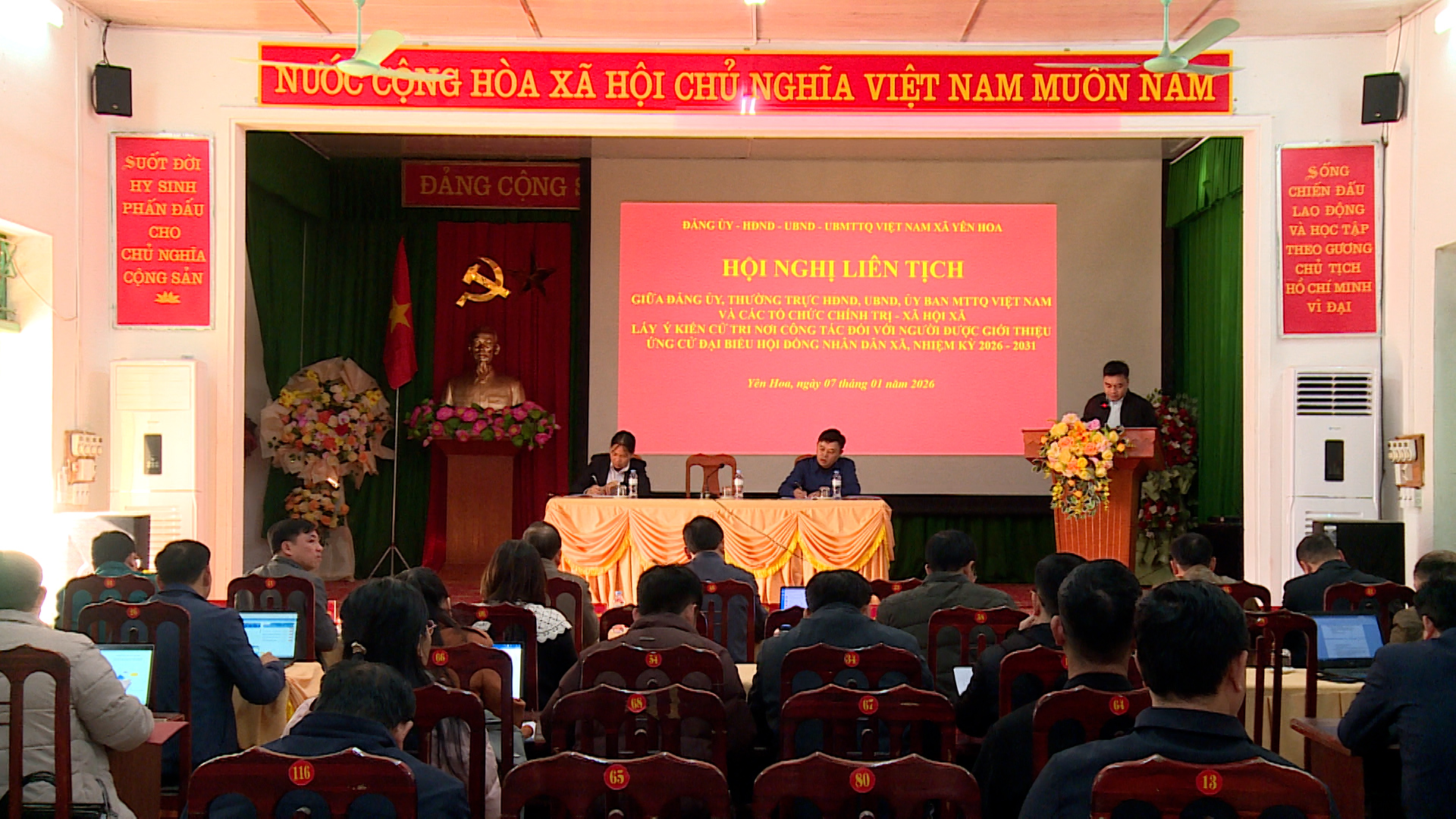 Hội nghị liên tịch giữa Đảng uỷ, Thường trực HĐND, UBND, UBMTTQ Việt Nam xã và các tổ chức chính trị xã hội cấp xã 