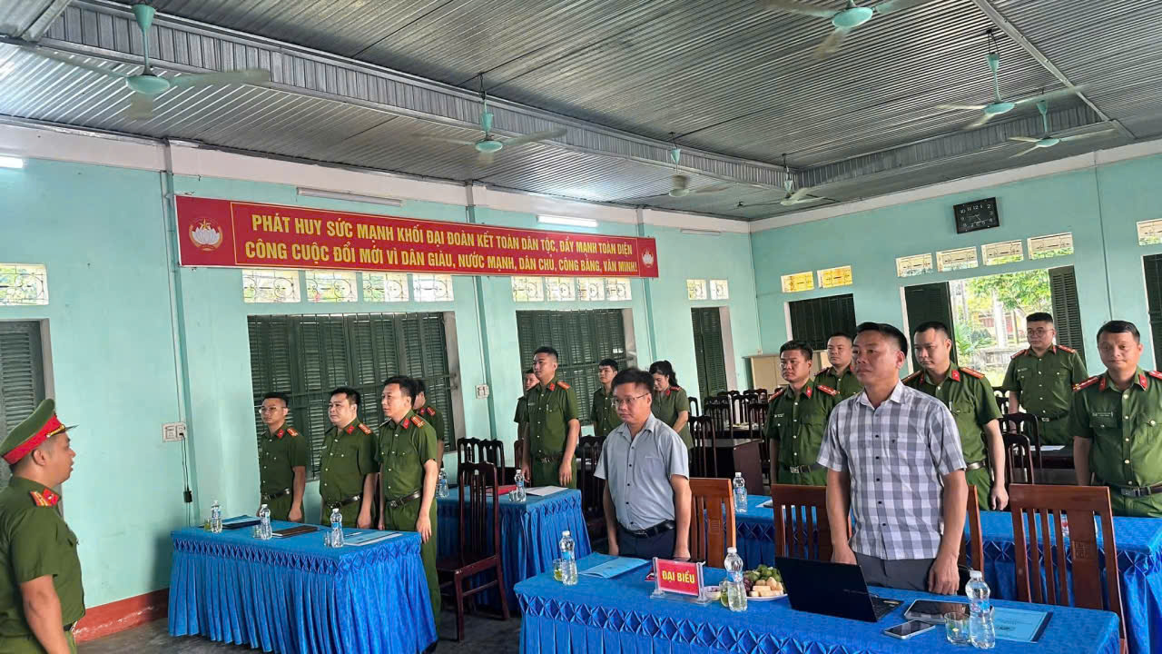 CÔNG AN XÃ TÂN AN TỔ CHỨC HỘI NGHỊ SƠ KẾT CÔNG TÁC CÔNG AN 6 THÁNG ĐẦU NĂM 2026
