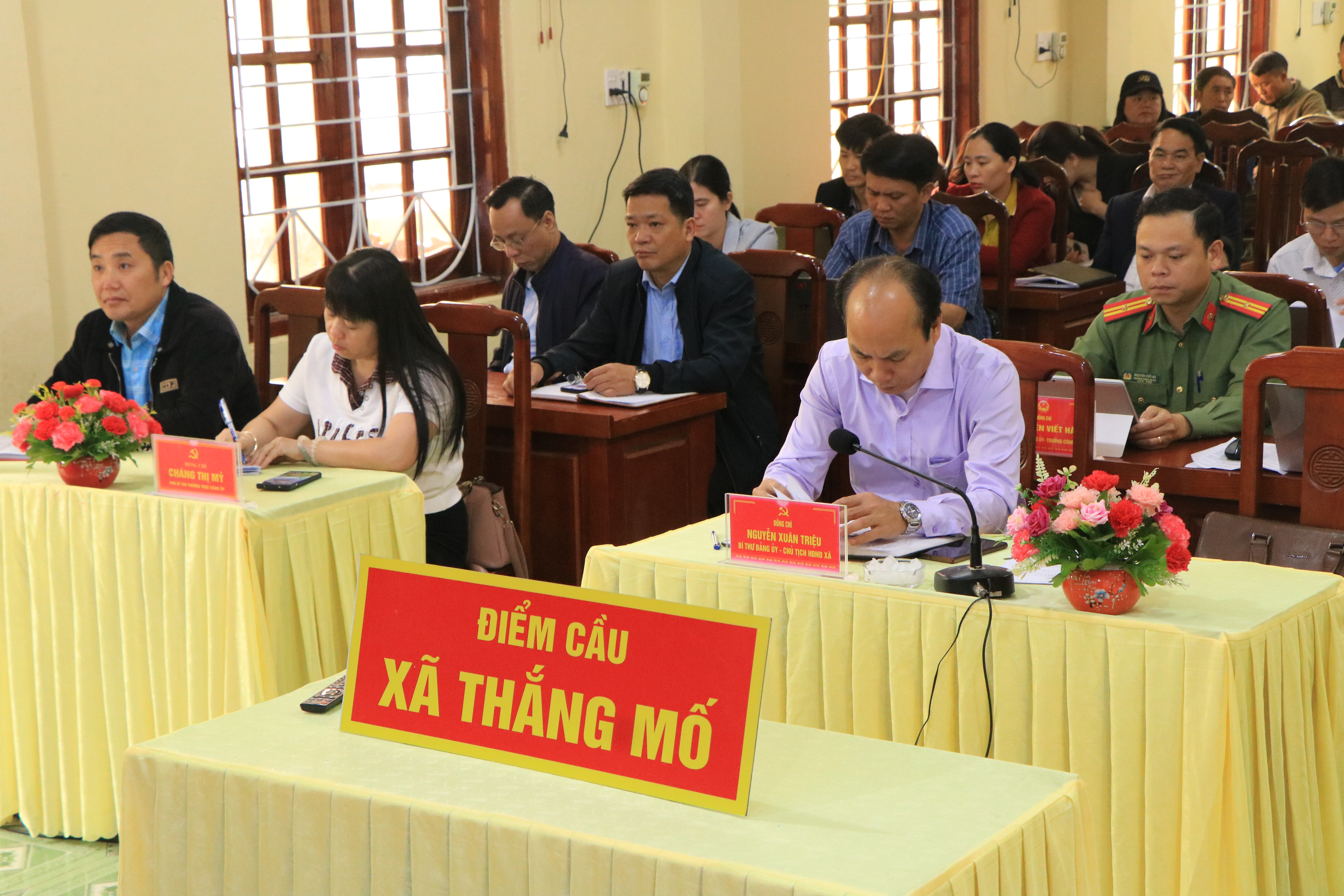 XÃ THẮNG MỐ DỰ HỘI NGHỊ TIẾP XÚC CỬ TRI TRỰC TUYẾN SAU KỲ HỌP THỨ NHẤT, QUỐC HỘI KHÓA XVI