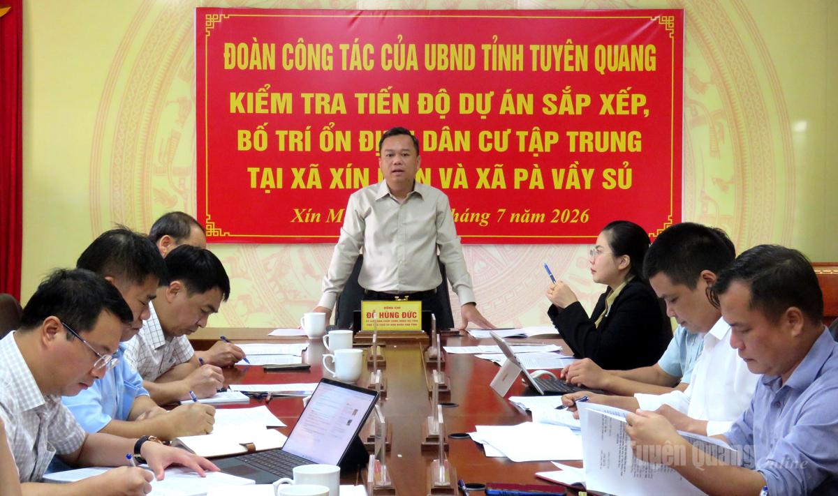 Phó Chủ tịch UBND tỉnh Đỗ Hùng Đức kiểm tra tiến độ các Dự án bố trí ổn định dân cư tại xã Pà Vầy Sủ và xã Xín Mần