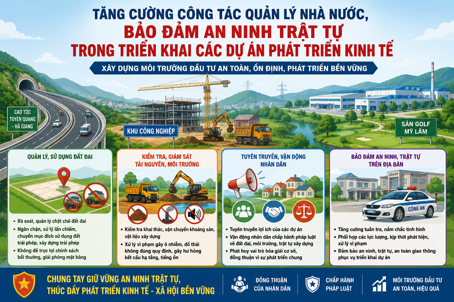 XÃ PHÚ LƯƠNG TĂNG CƯỜNG CÔNG TÁC QUẢN LÝ NHÀ NƯỚC, BẢO ĐẢM AN NINH TRẬT TỰ TRONG TRIỂN KHAI CÁC DỰ ÁN PHÁT TRIỂN KINH TẾ TRÊN ĐỊA BÀN