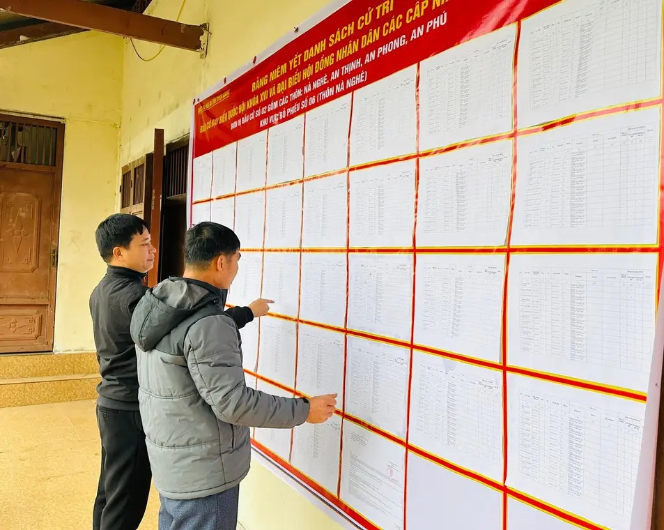 XÃ HÒA AN HOÀN THÀNH NIÊM YẾT DANH SÁCH CỬ TRI