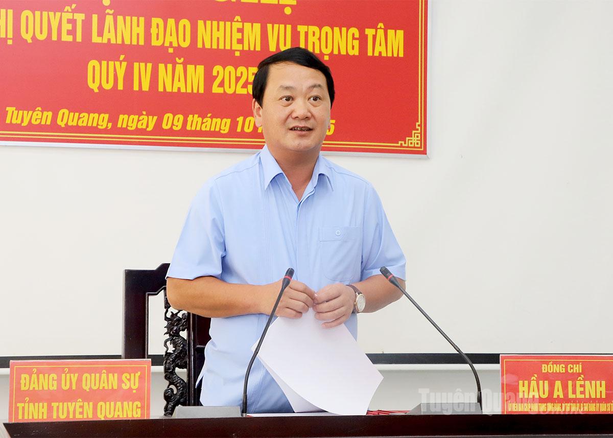 Đảng ủy Quân sự tỉnh ra Nghị quyết lãnh đạo nhiệm vụ trọng tâm quý IV