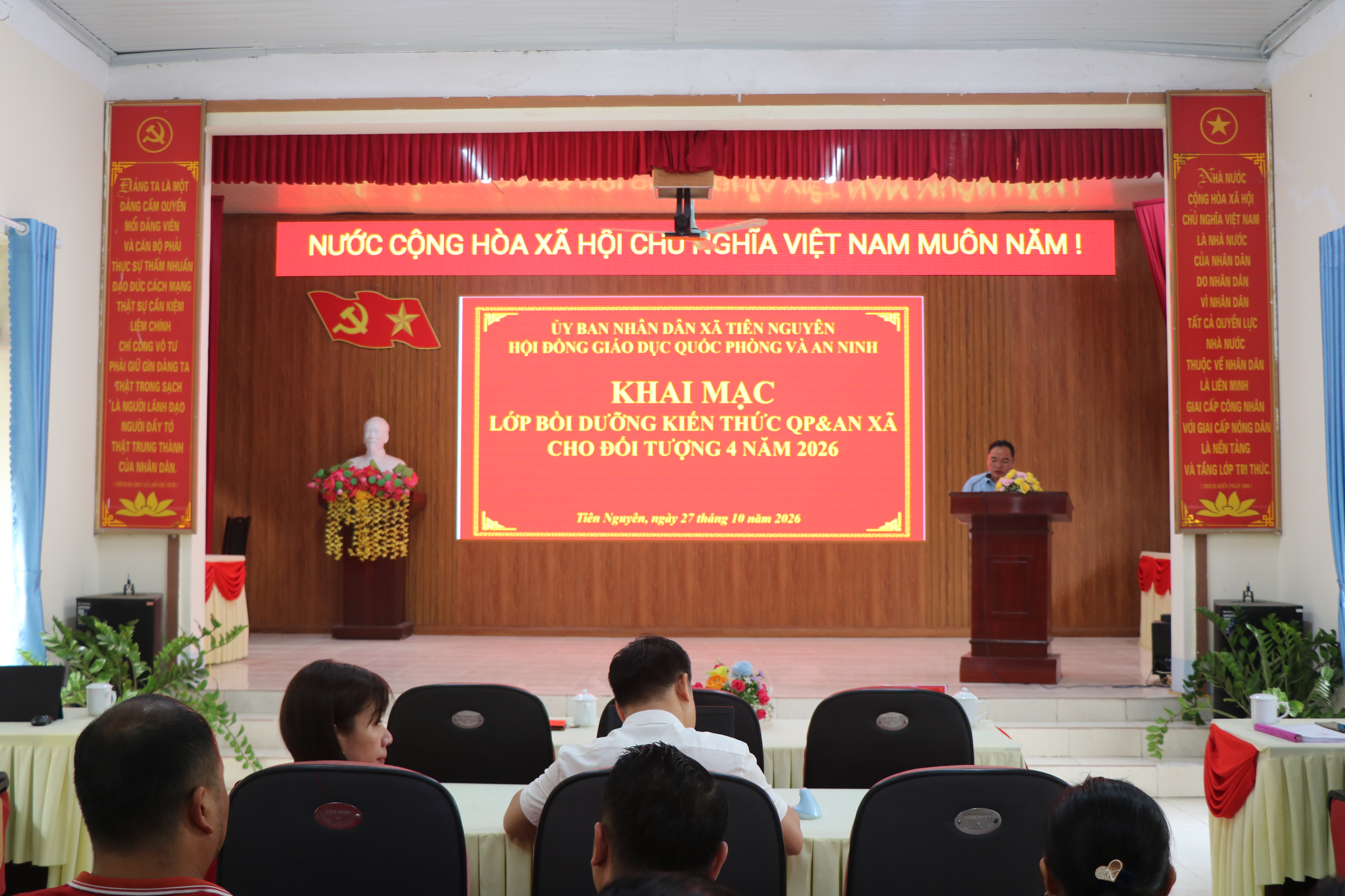 Tiên Nguyên khai mạc lớp bồi dưỡng kiến thức quốc phòng và an ninh đối tượng 4