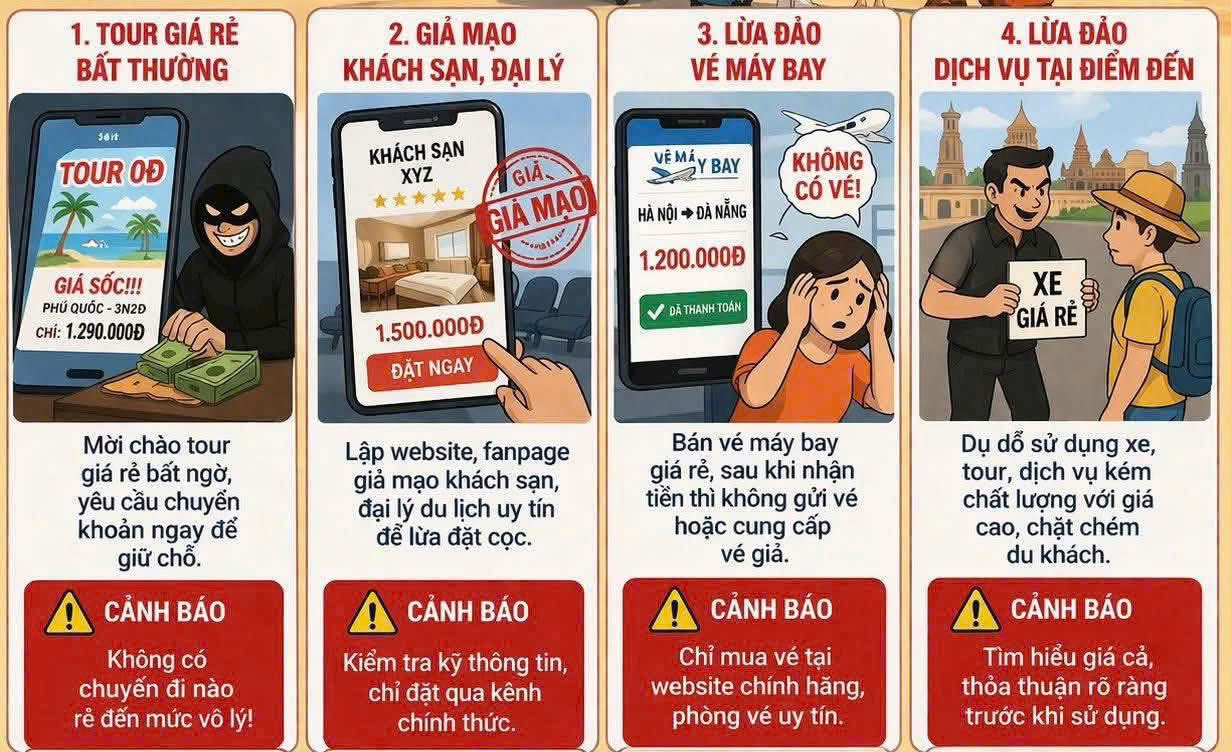 CẢNH BÁO: THỦ ĐOẠN LỪ A ĐẢO MÙA DU LỊCH 2026