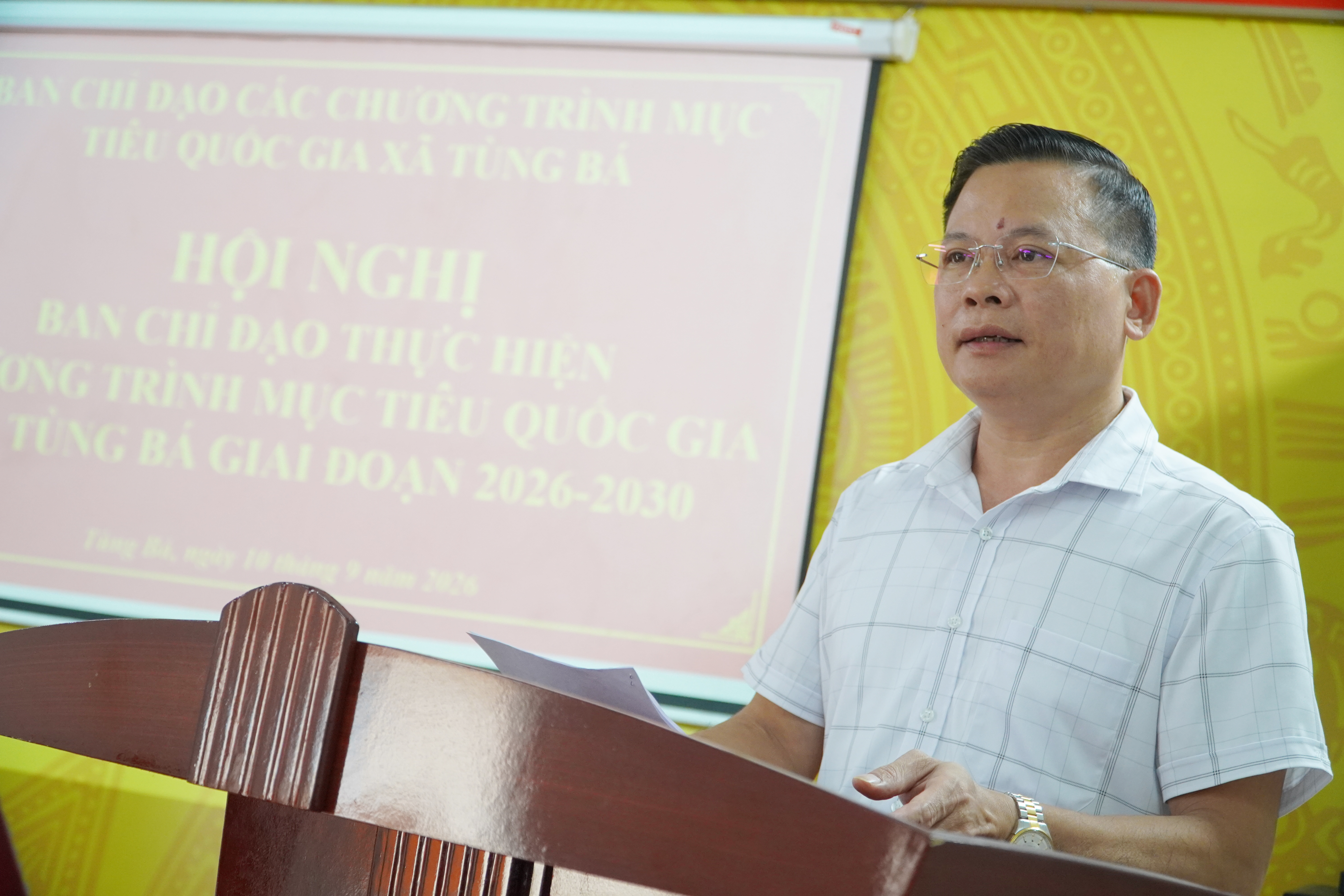 Xã Tùng Bá hội nghị Ban Chỉ đạo thực hiện các Chương trình mục tiêu quốc gia giai đoạn 2026–2030
