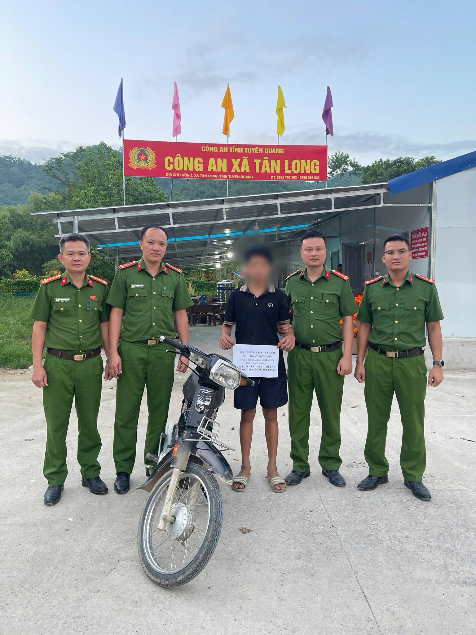 CÔNG AN XÃ TÂN LONG NHANH CHÓNG BẮT GIỮ ĐỐI TƯỢNG TRỘM CẮP TÀI SẢN TRÊN ĐỊA BÀN