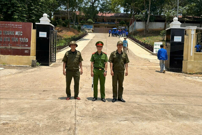 CÔNG AN XÃ MINH THANH ĐẢM BẢO AN NINH, TRẬT TỰ KỲ THI TUYỂN SINH VÀO LỚP 10 TRUNG HỌC PHỔ THÔNG NĂM HỌC 2026 - 2027