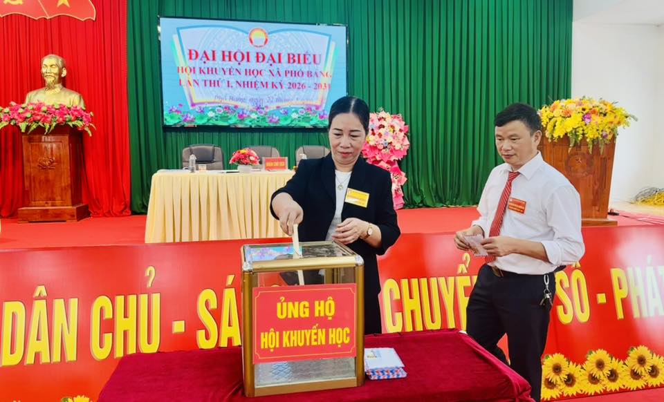 ĐẠI HỘI ĐẠI BIỂU HỘI KHUYẾN HỌC XÃ PHỐ BẢNG LẦN THỨ NHẤT, NHIỆM KỲ 2026 – 2031