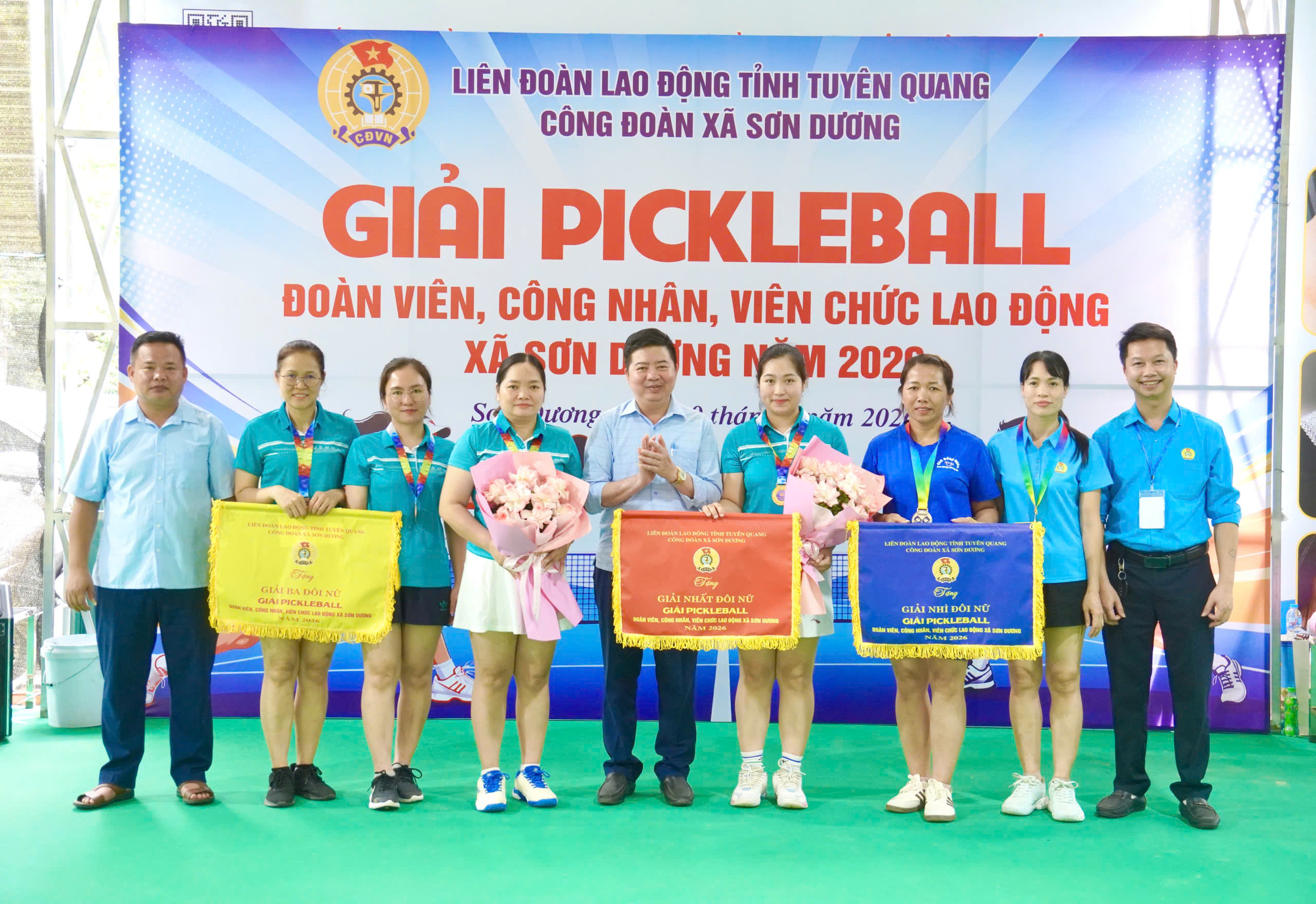 Giải Pickleball Công đoàn xã Sơn Dương năm 2026: Sân chơi gắn kết đoàn viên, người lao động