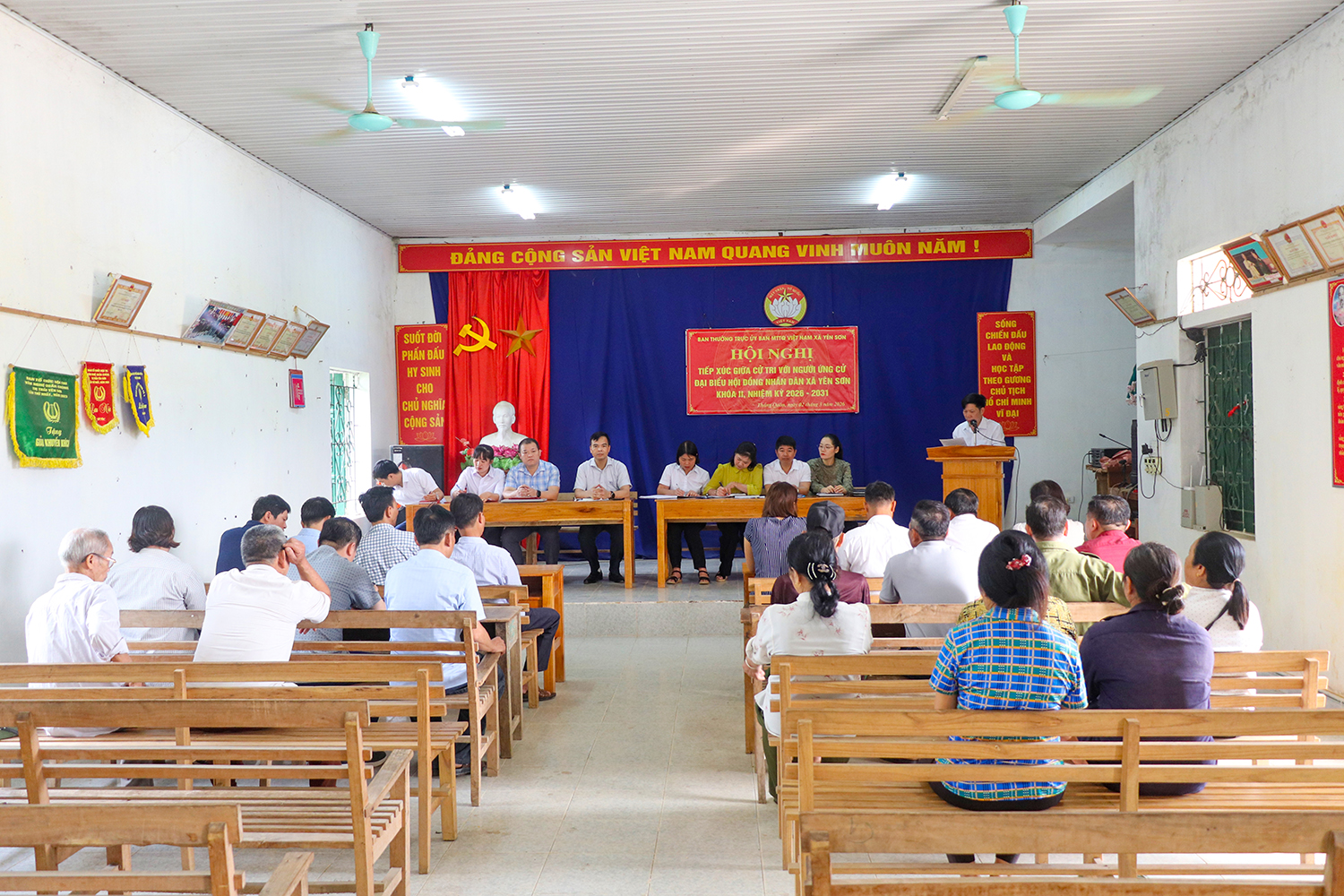 Hội nghị tiếp xúc giữa cử tri với người ứng cử đại biểu HĐND xã Yên Sơn khóa II, nhiệm kỳ 2026 – 2031 tại tổ bầu cử số 03