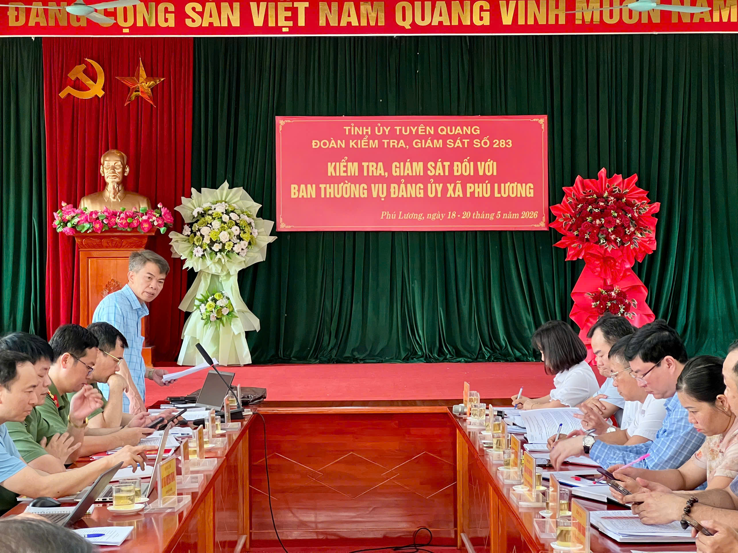 ĐẢNG ỦY XÃ PHÚ LƯƠNG PHỐI HỢP TRIỂN KHAI CÔNG TÁC KIỂM TRA, GIÁM SÁT CỦA BAN THƯỜNG VỤ TỈNH ỦY NĂM 2026