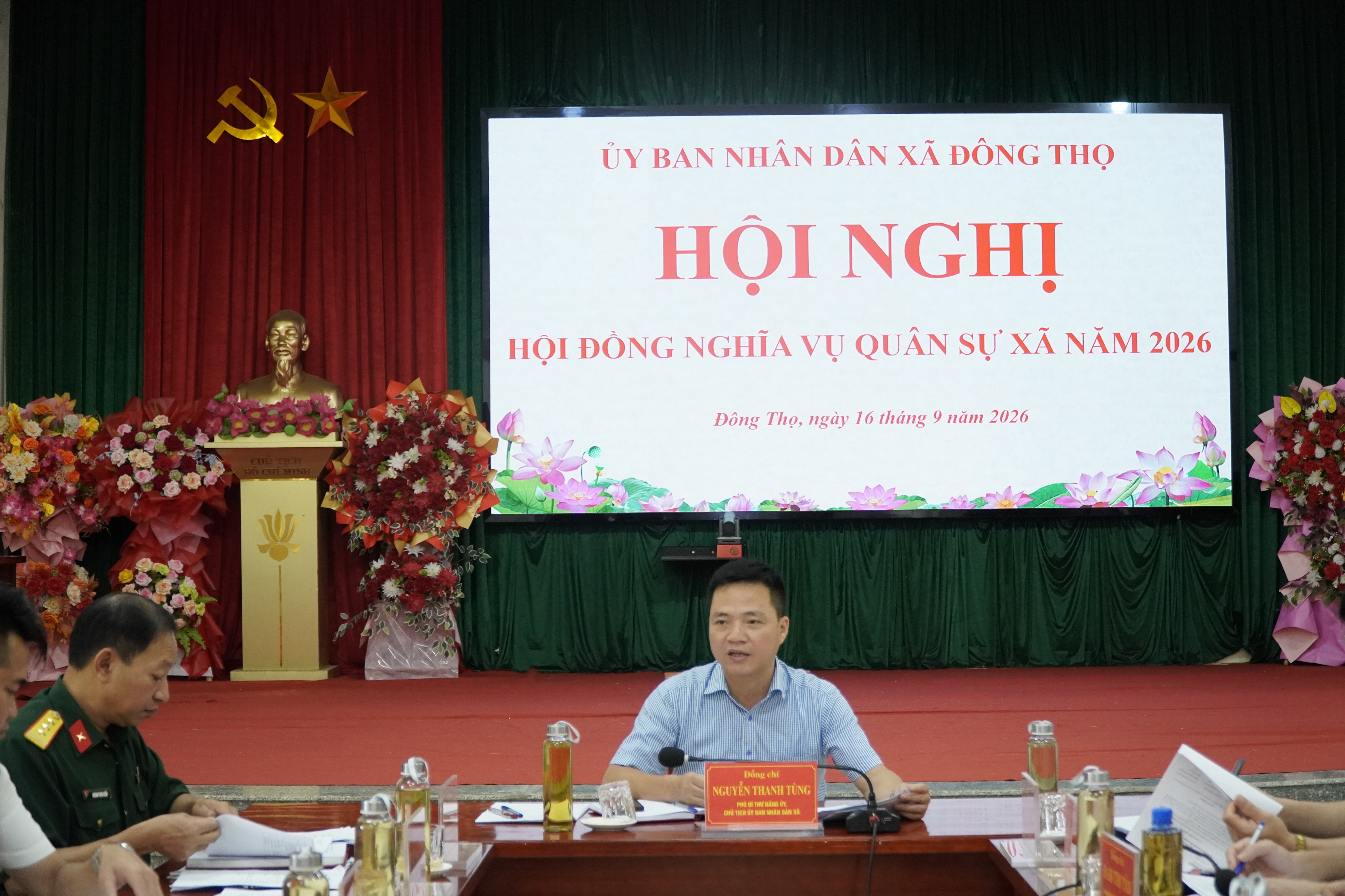 UBND xã Đông Thọ họp Hội đồng nghĩa vụ Quân sự xã năm 2026