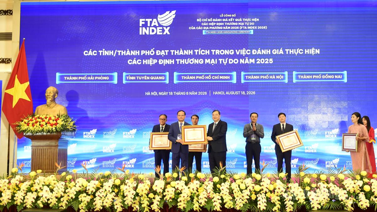 Tuyên Quang đứng thứ 2 cả nước trong bảng xếp hạng FTA Index 2025