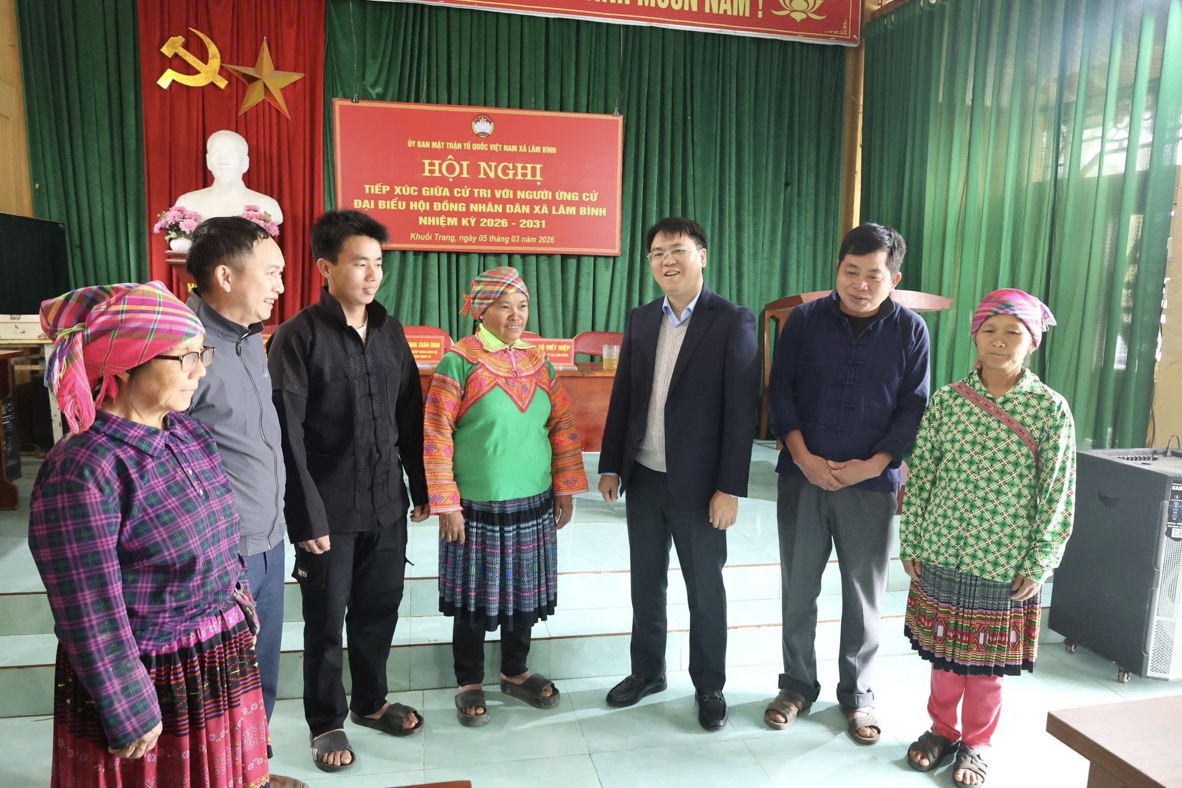 Các ứng cử viên đại biểu HĐND xã, nhiệm kỳ 2026 – 2031 thuộc đơn vị bầu cử số 01 tiếp xúc cử tri thôn Khuổi Trang