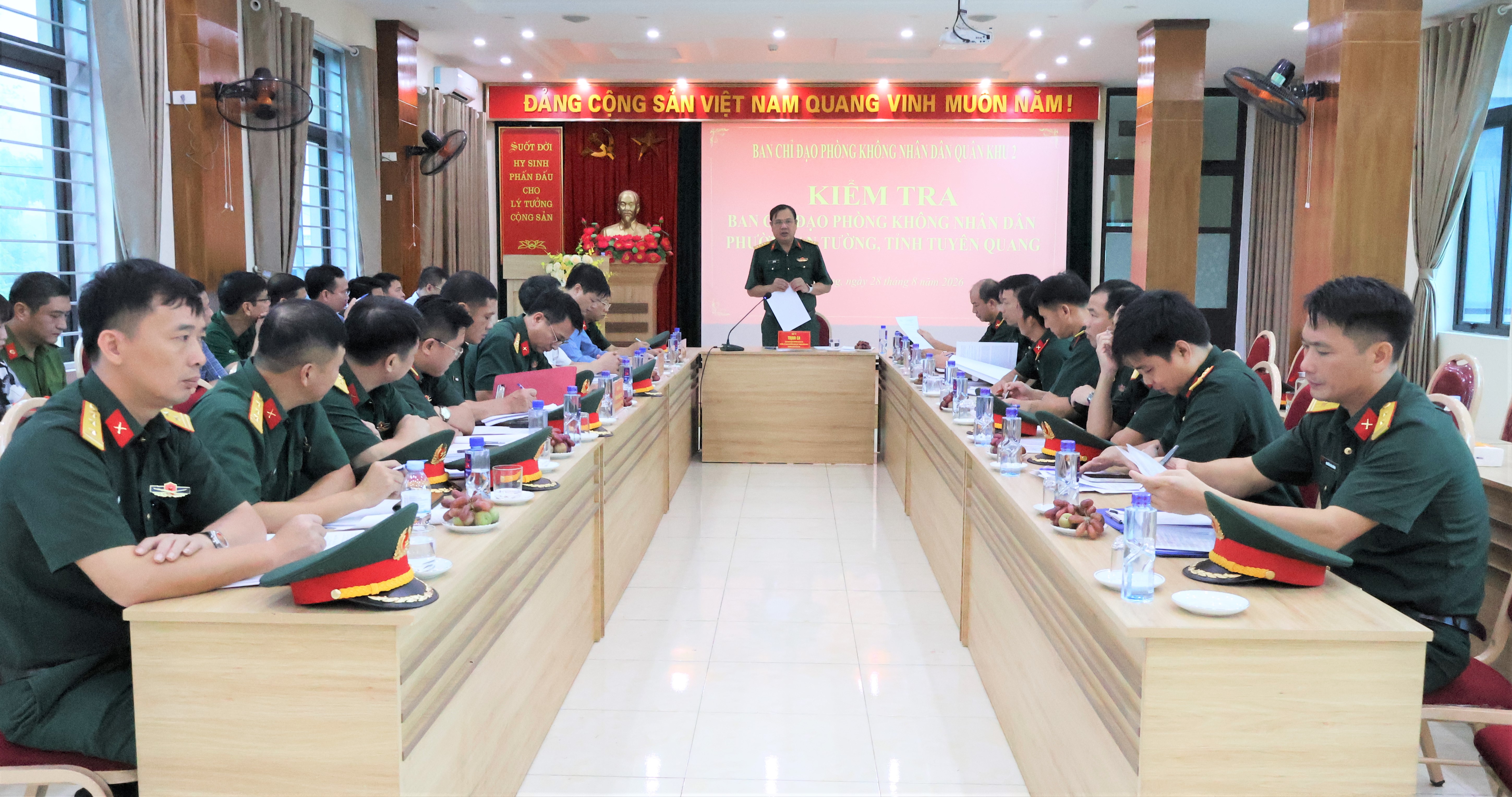 Ban Chỉ đạo Phòng không nhân dân Quân khu 2 kiểm tra công tác phòng không nhân dân tại phường An Tường 