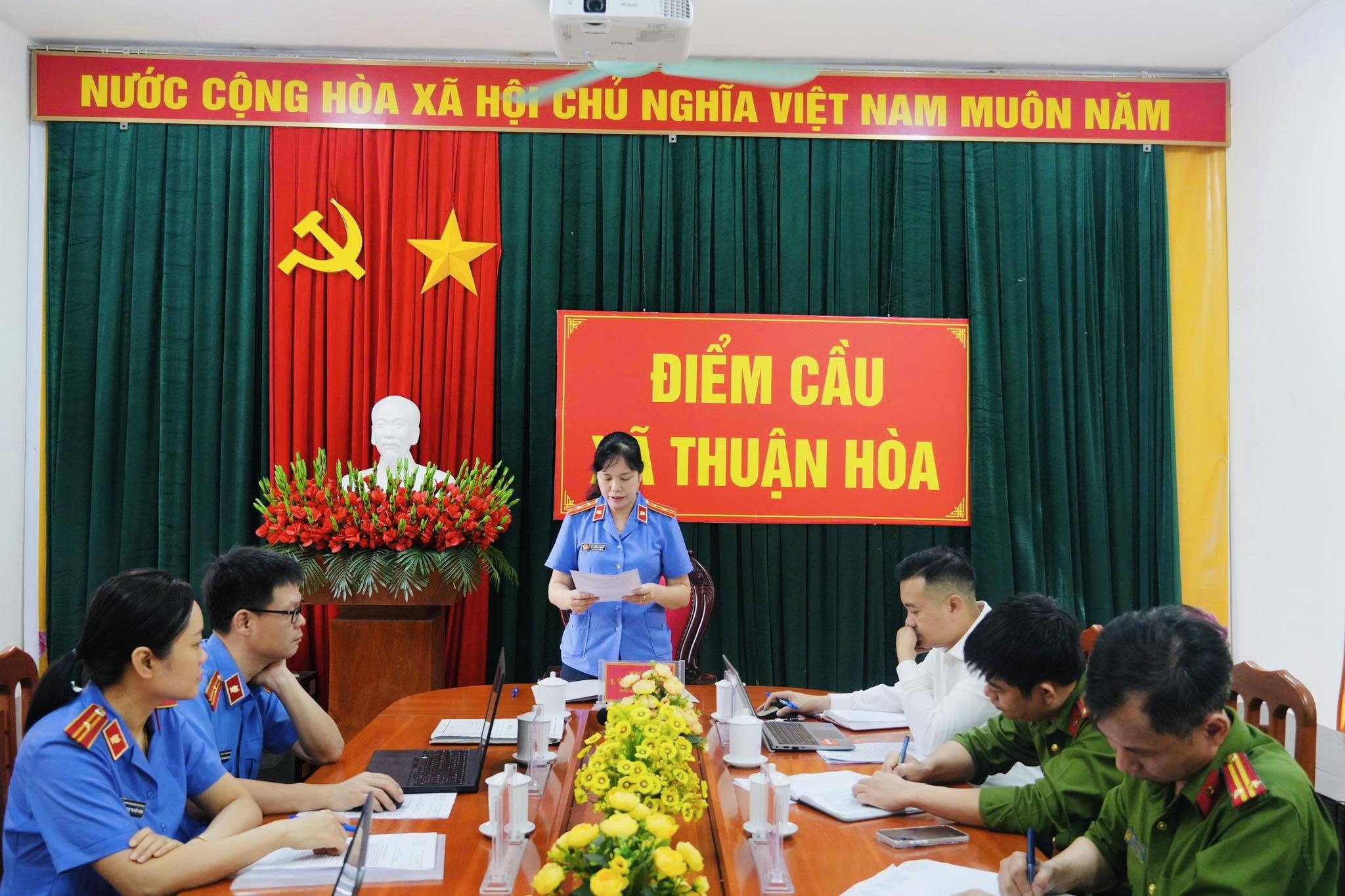Viện Kiểm sát nhân dân khu vực 4 tỉnh Tuyên Quang kiểm sát công tác thi hành án hình sự tại xã Thuận Hòa