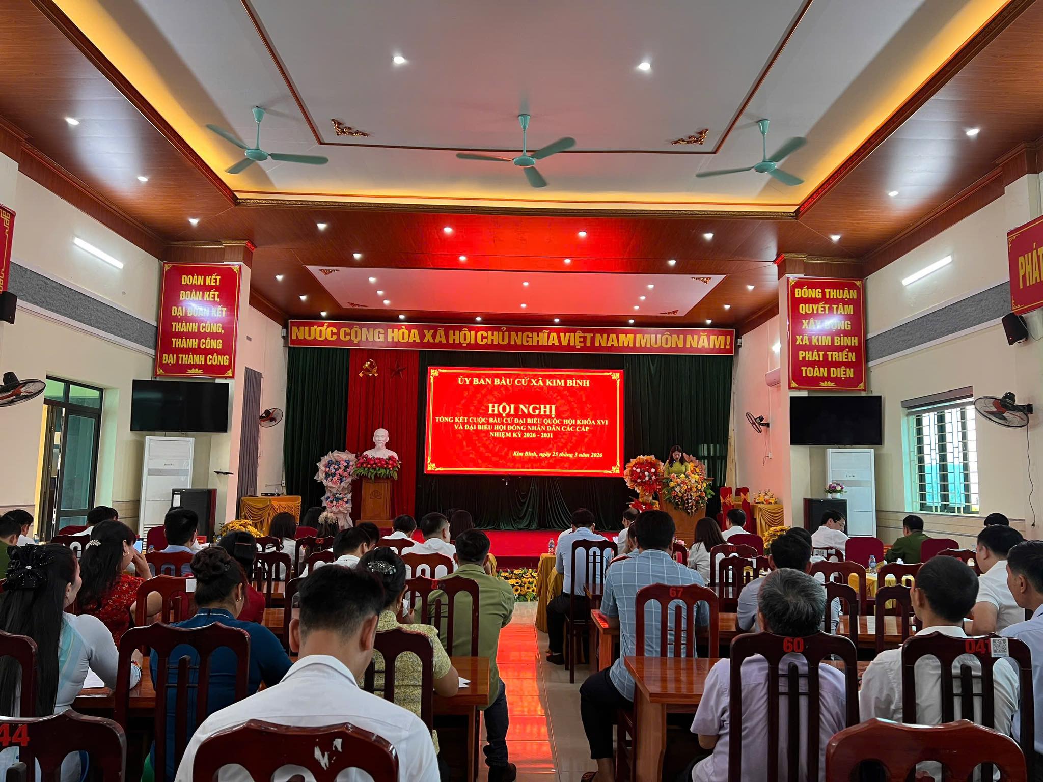 Ủy ban bầu cử xã Kim Bình tổ chức Hội nghị tổng kết công tác bầu cử đại biểu Quốc hội khóa XVI và đại biểu Hội đồng nhân dân các cấp nhiệm kỳ 2026 –2031.