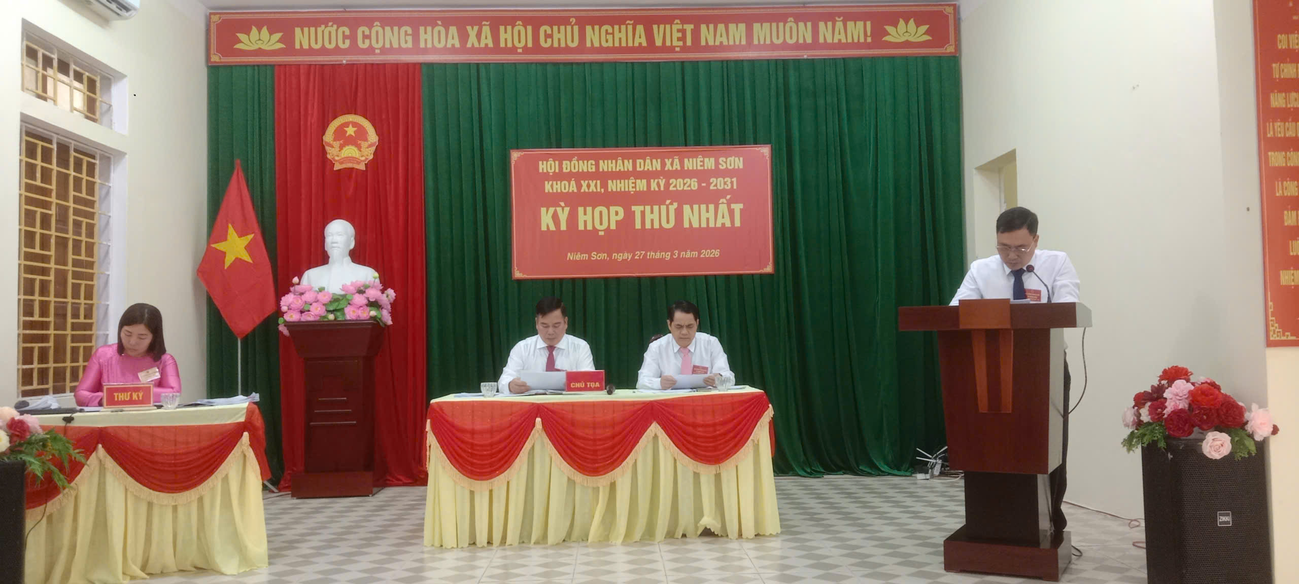 Kỳ họp thứ Nhất HĐND xã Niêm Sơn khóa XXI, nhiệm kỳ 2026 – 2031