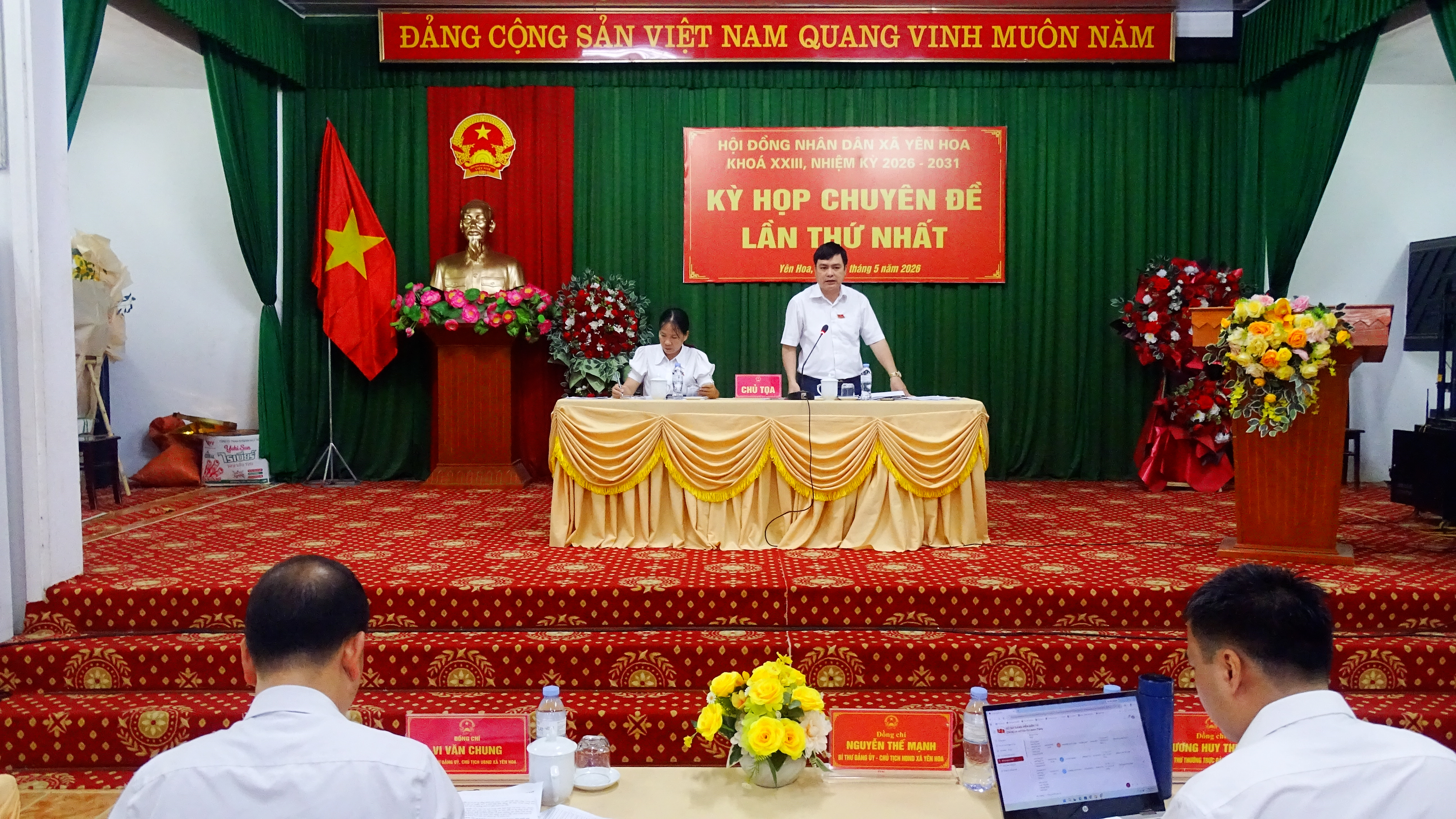 Hội đồng nhân dân xã Yên Hoa tổ chức Kỳ họp chuyên đề lần thứ nhất khóa XXIII, nhiệm kỳ 2026 – 2031