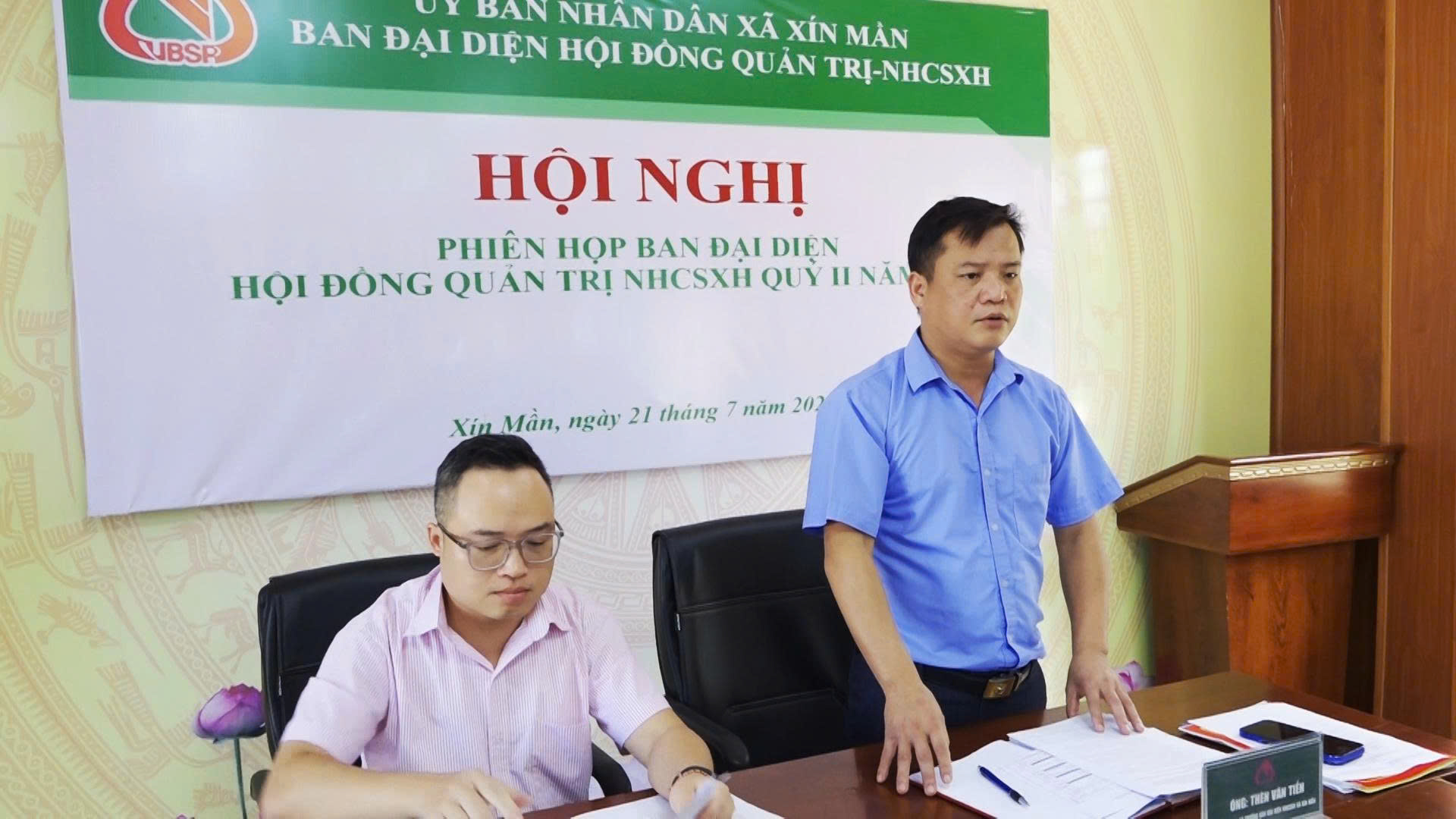XÃ XÍN MẦN: TỔ CHỨC PHIÊN HỌP BAN ĐẠI DIỆN HỘI ĐỒNG QUẢN TRỊ NGÂN HÀNG CHÍNH SÁCH XÃ HỘI QUÝ II NĂM 2026