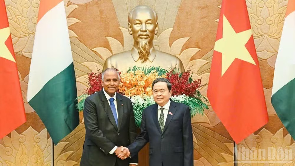 Chủ tịch Quốc hội Trần Thanh Mẫn hội đàm với Chủ tịch Quốc hội Cộng hòa Bờ Biển Ngà Patrick Achi