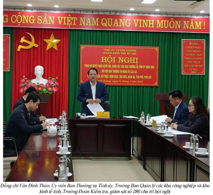 Hội nghị triển khai Quyết định, kế hoạch kiểm tra, giám sát của Ban Thường vụ Tỉnh uỷ