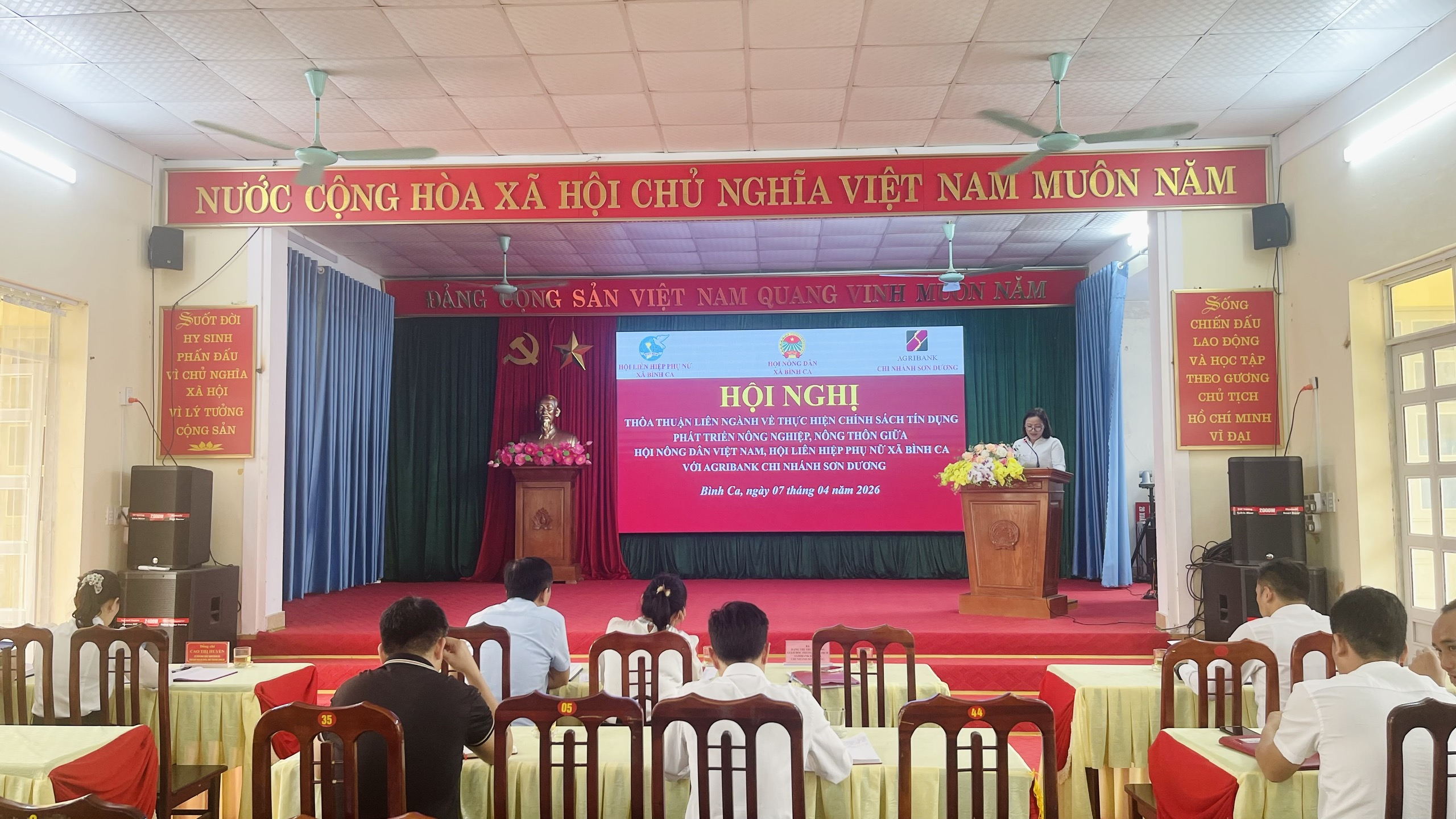 Hội nghị thỏa thuận liên ngành về thực hiện chính sách tín dụng phát triển nông nghiệp, nông thôn tại xã Bình Ca
