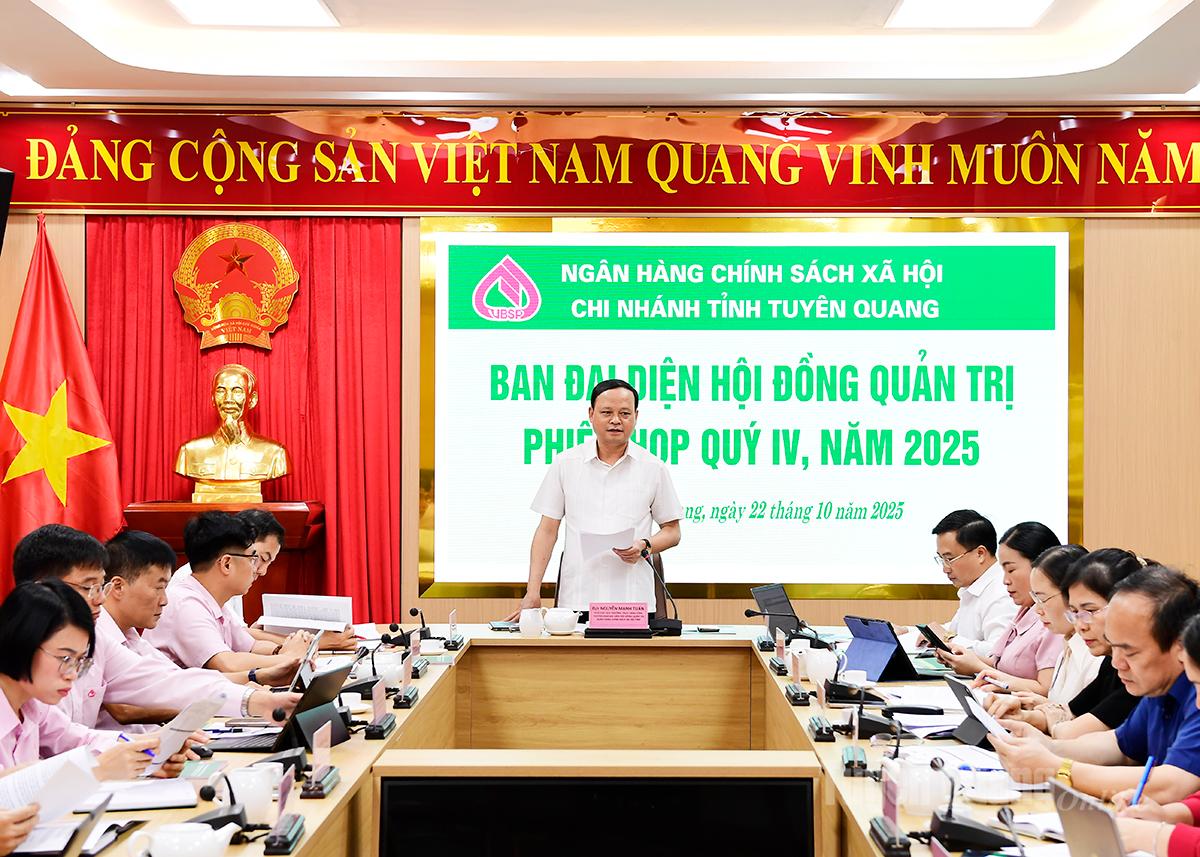 Ban đại diện Hội đồng Quản trị Ngân hàng Chính sách xã hội tỉnh triển khai nhiệm vụ quý IV