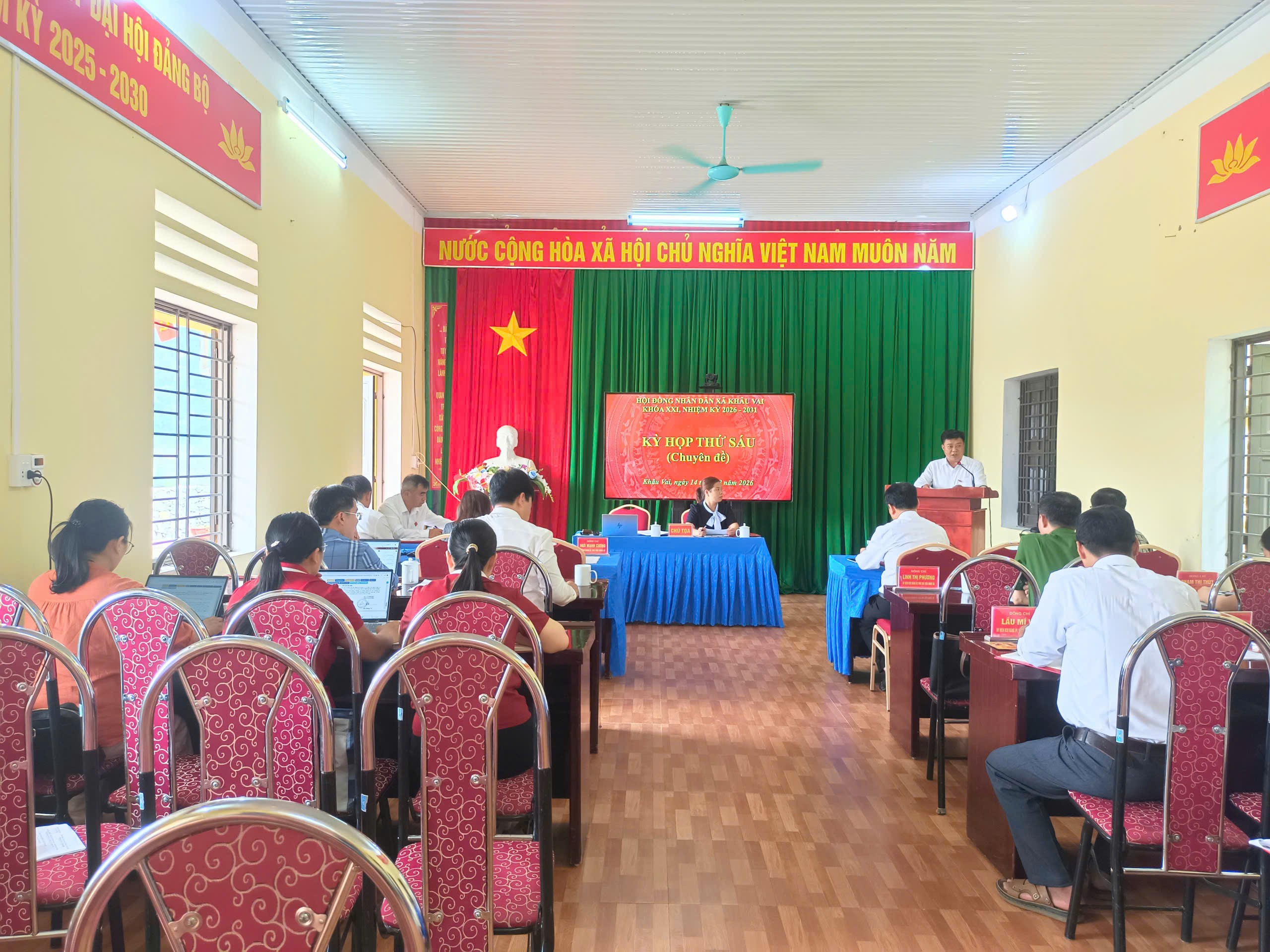 Hội đồng nhân xã Khâu Vai khóa XXI tổ chức kỳ họp thứ 6 chuyên đề