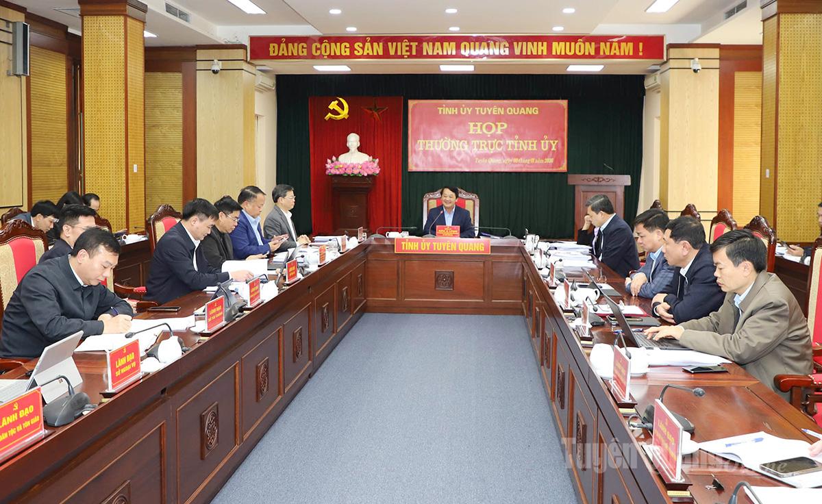 Thường trực Tỉnh ủy họp, cho ý kiến vào các nội dung quan trọng