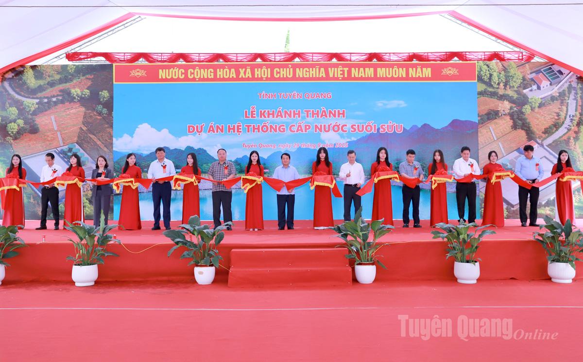 Khánh thành Dự án Hệ thống cấp nước Suối Sửu và thông xe kỹ thuật Dự án nâng cấp đường tỉnh 183