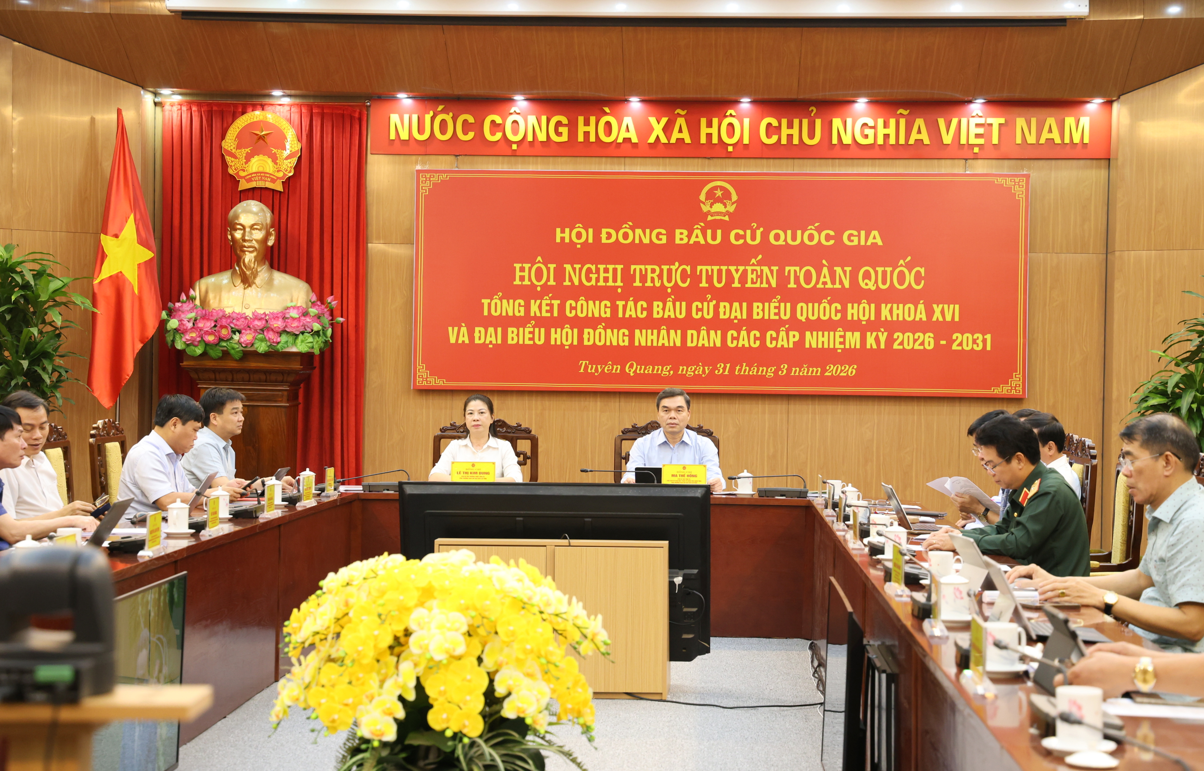 Hội nghị toàn quốc tổng kết công tác bầu cử đại biểu Quốc hội khóa XVI và Đại biểu HĐND các cấp nhiệm kỳ 2026-2031