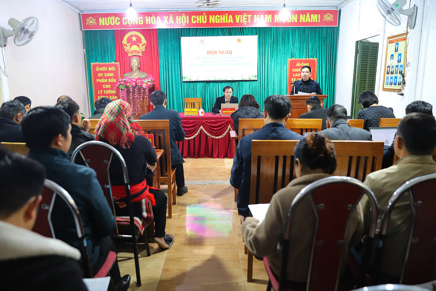 Xã Hồ Thầu, tổ chức Hội nghị tổng kết đánh giá kết quả triển khai hoạt động tín dụng chính sách xã hội 