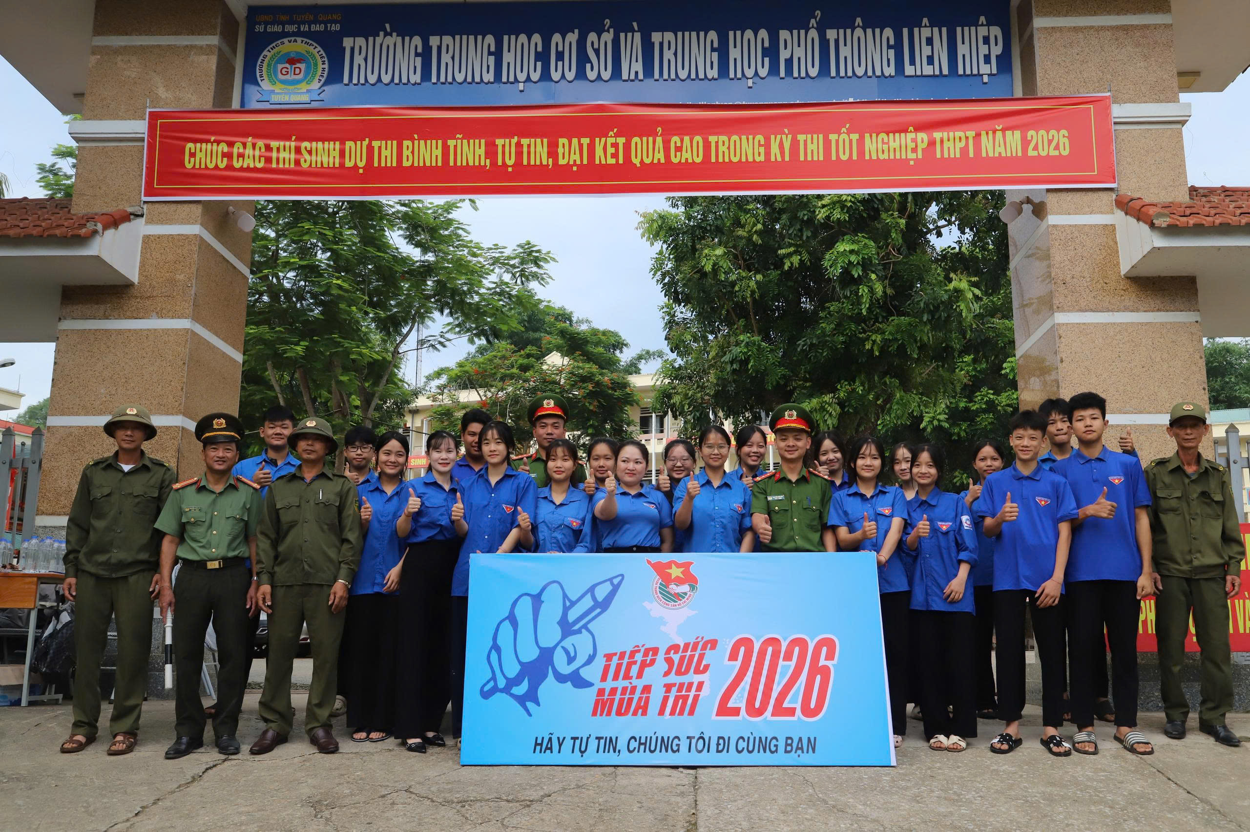 CÔNG AN XÃ LIÊN HIỆP TĂNG CƯỜNG BẢO ĐẢM ANTT KỲ THI TỐT NGHIỆP THPT NĂM 2026