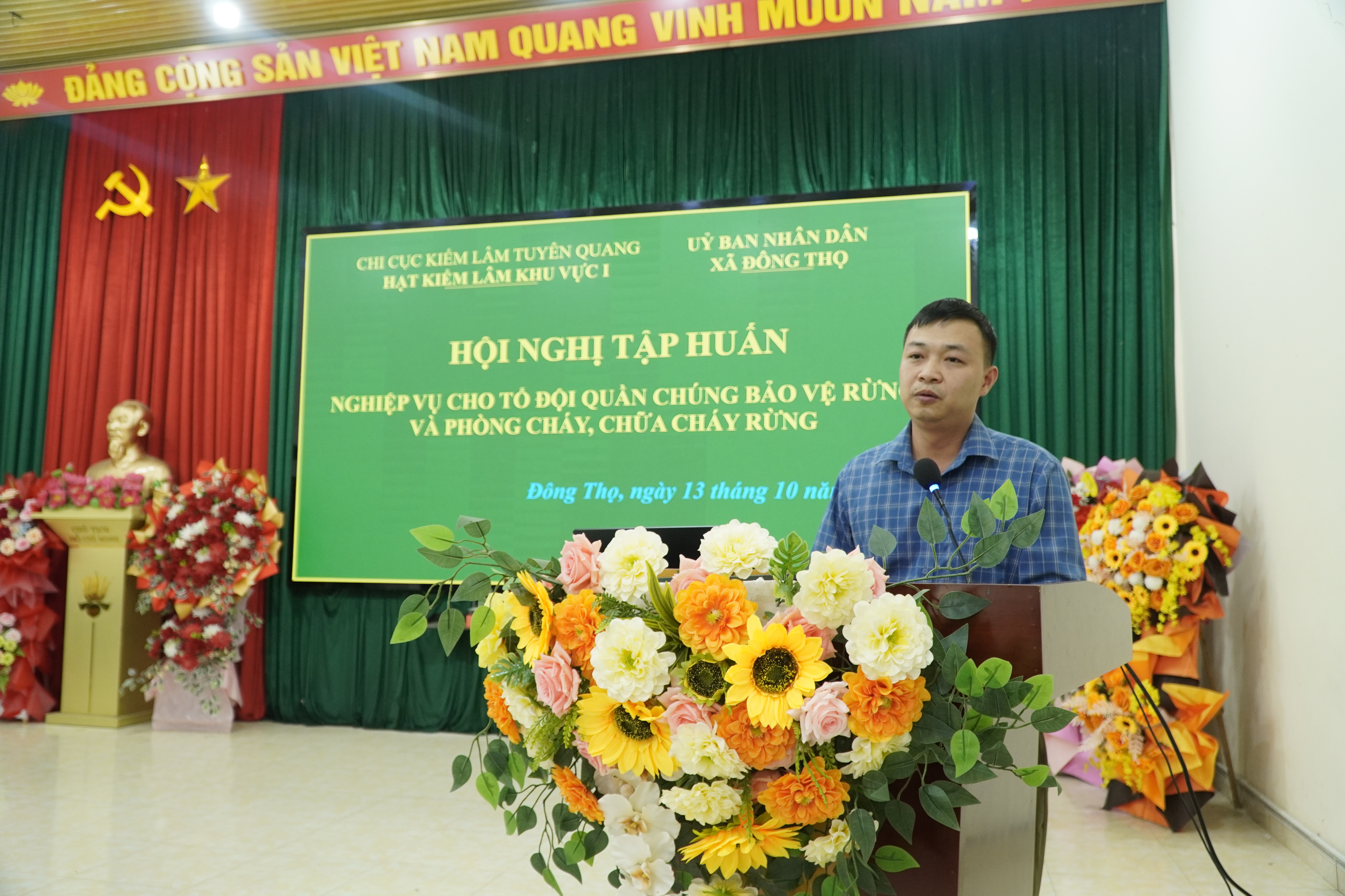 Xã Đông Thọ tổ chức Hội nghị tập huấn đội quần chúng bảo vệ rừng và phòng cháy, chữa cháy rừng năm 2026