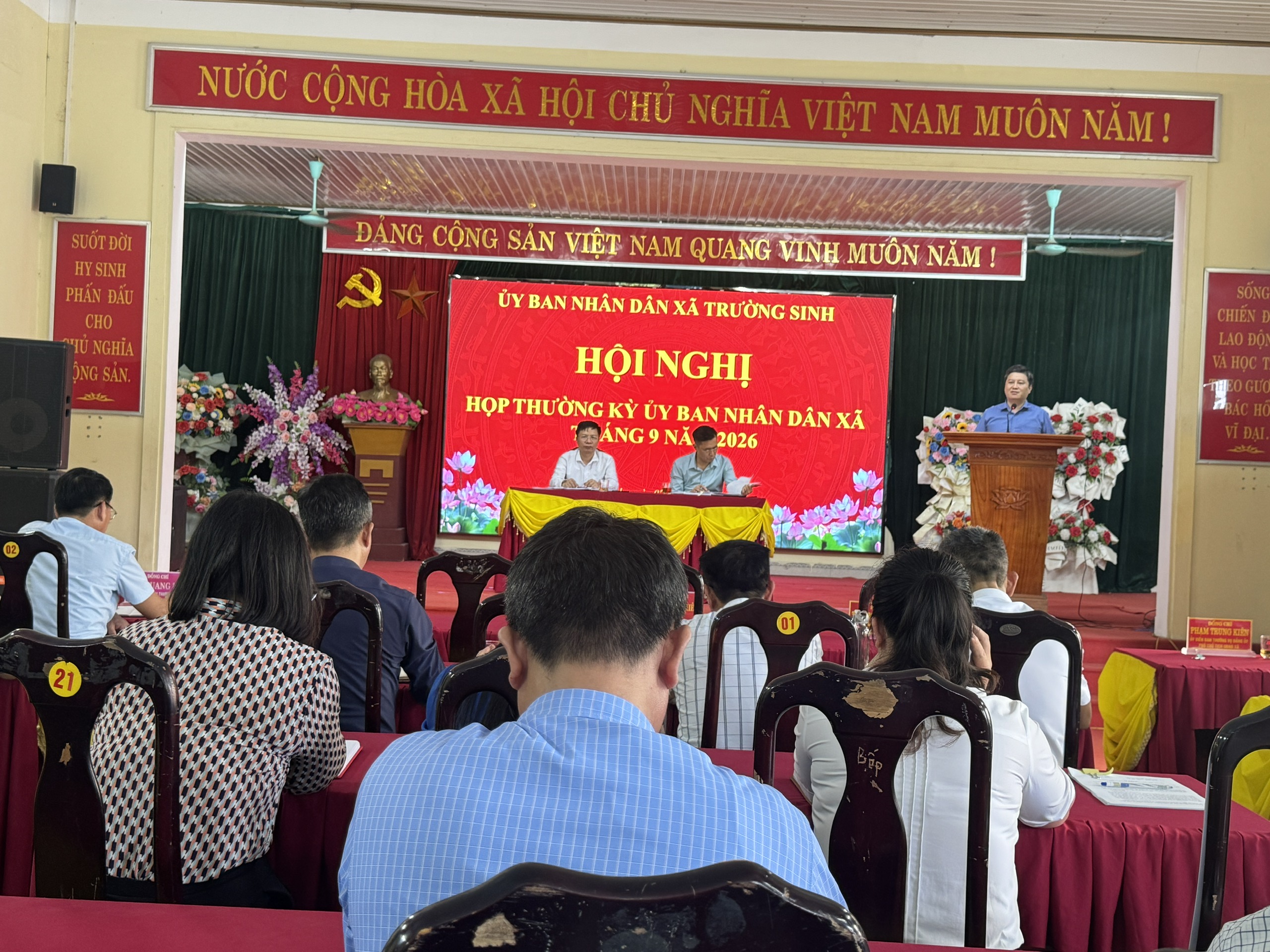 HỘI NGHỊ THƯỜNG KỲ ỦY BAN NHÂN DÂN XÃ TRƯỜNG SINH THÁNG 9 NĂM 2026