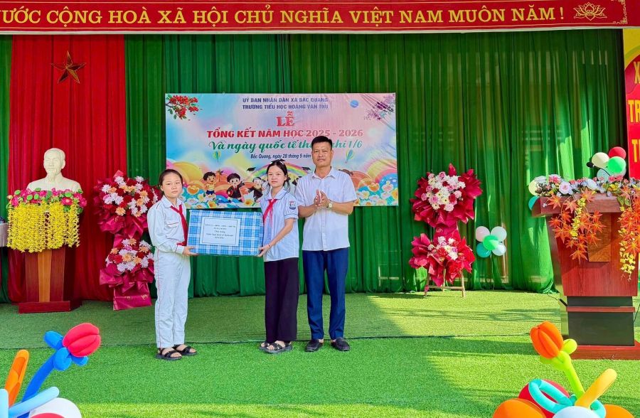 Trường Tiểu học Hoàng Văn Thụ tổng kết năm học 2025 – 2026 và vui Tết Thiếu nhi 1/6 