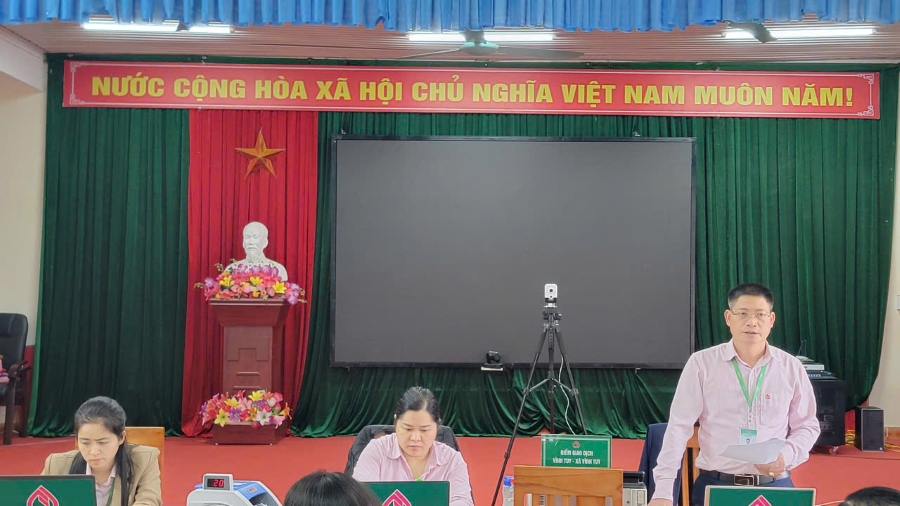 Xã Vĩnh Tuy tổ chức Hội nghị giao ban Ngân hàng Chính sách xã hội điểm Vĩnh Tuy