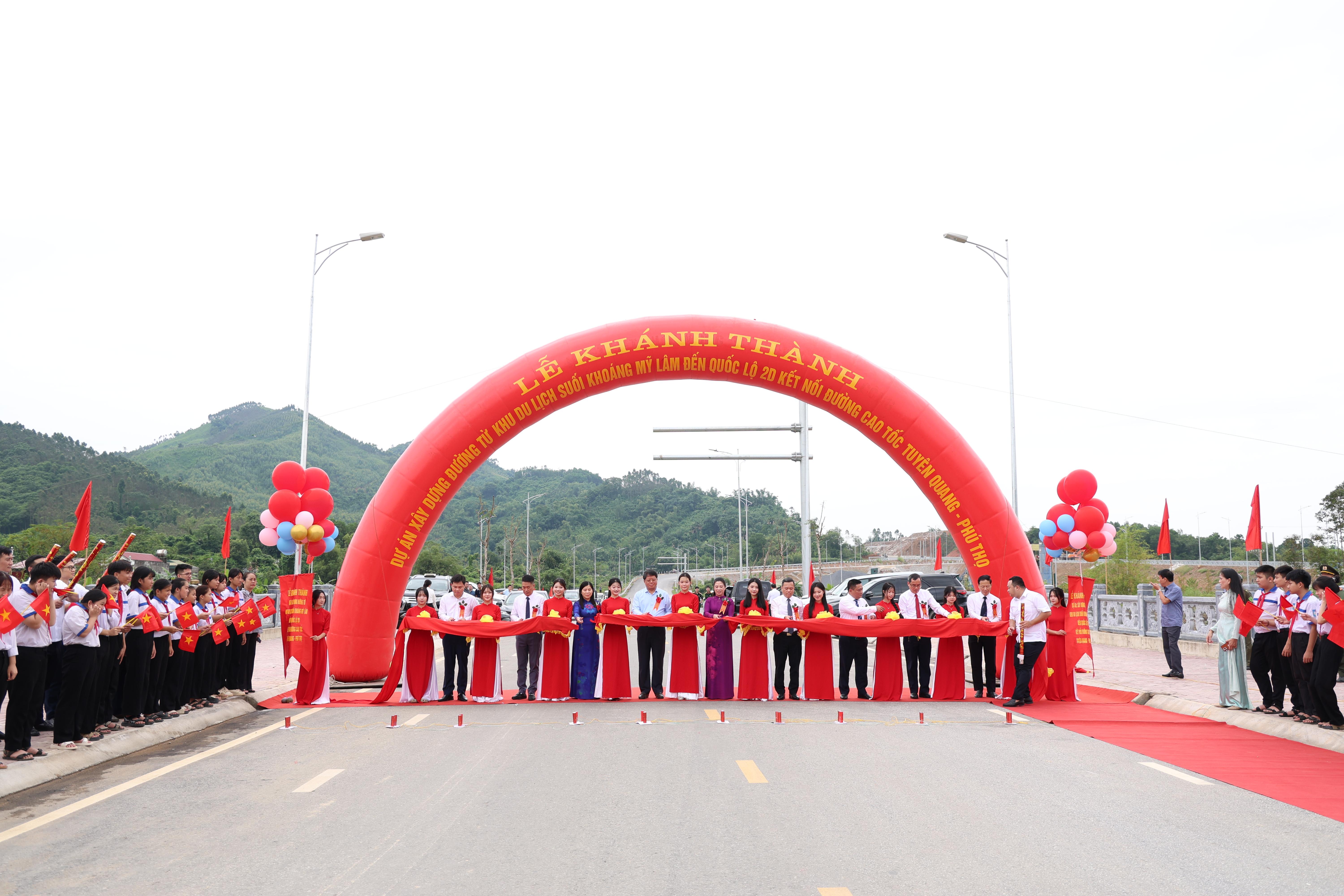Khánh thành tuyến đường kết nối Khu du lịch suối khoáng Mỹ Lâm với cao tốc Tuyên Quang-Phú Thọ